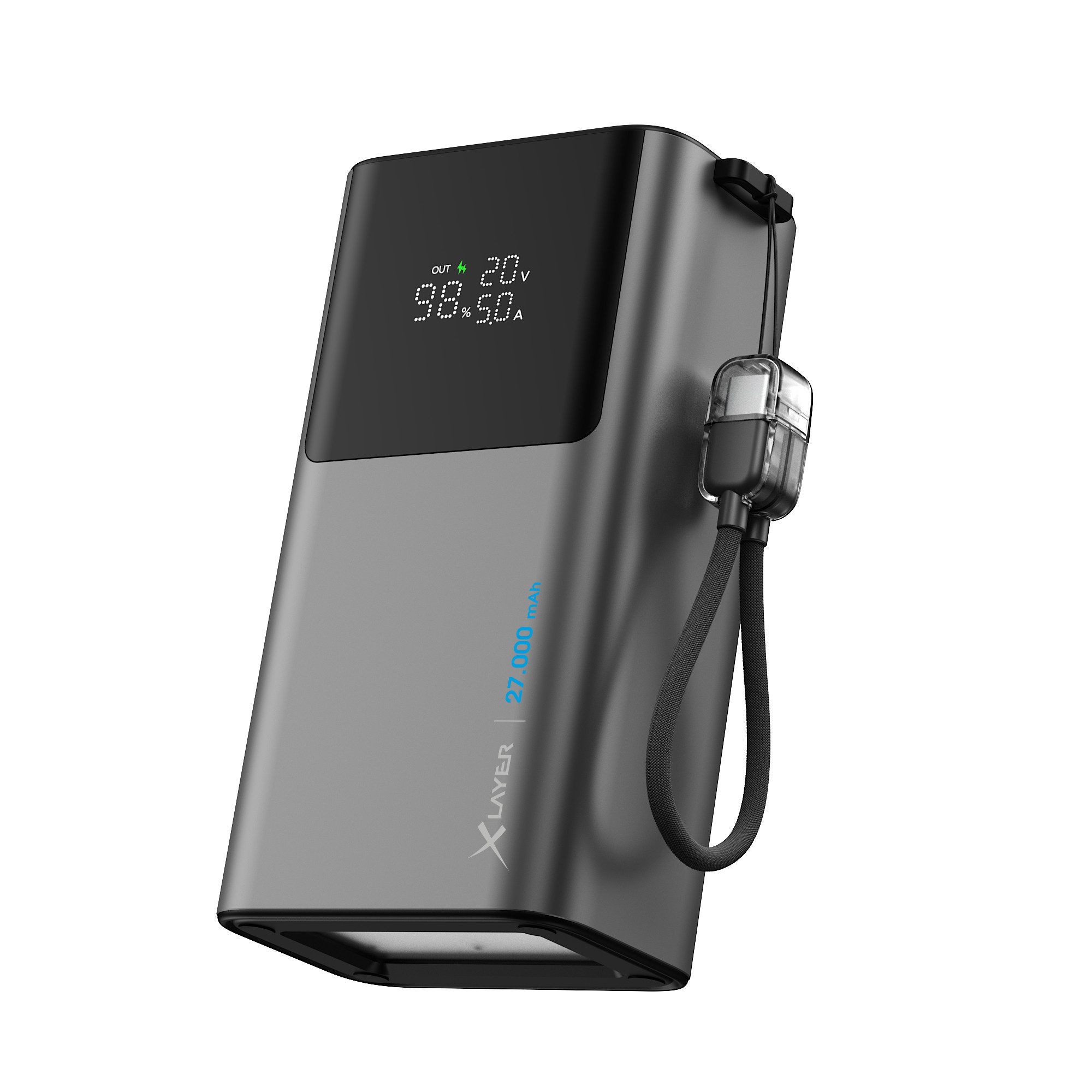 XLAYER Powerbank HyperCharge 160W 27.000 mAh USB C PD für Notebook Smartphone Powerbank