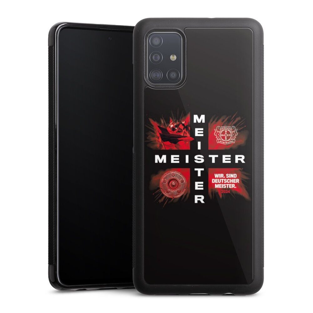 DeinDesign Handyhülle Bayer 04 Leverkusen Meister Offizielles Lizenzprodukt, Samsung Galaxy A51 Gallery Case Glas Hülle