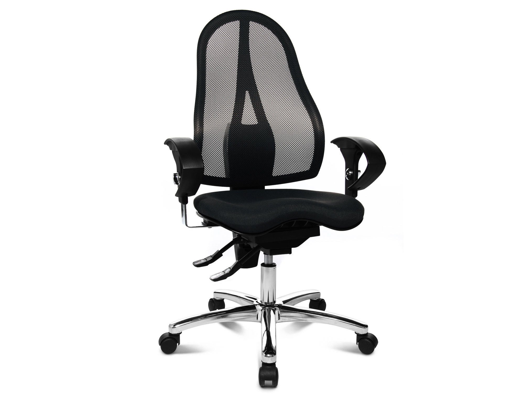 Moebel-Eins Stuhl, SITNESS 15 Drehstuhl Body-Balance-Tec, Material Stoff/Stahl, schwarz