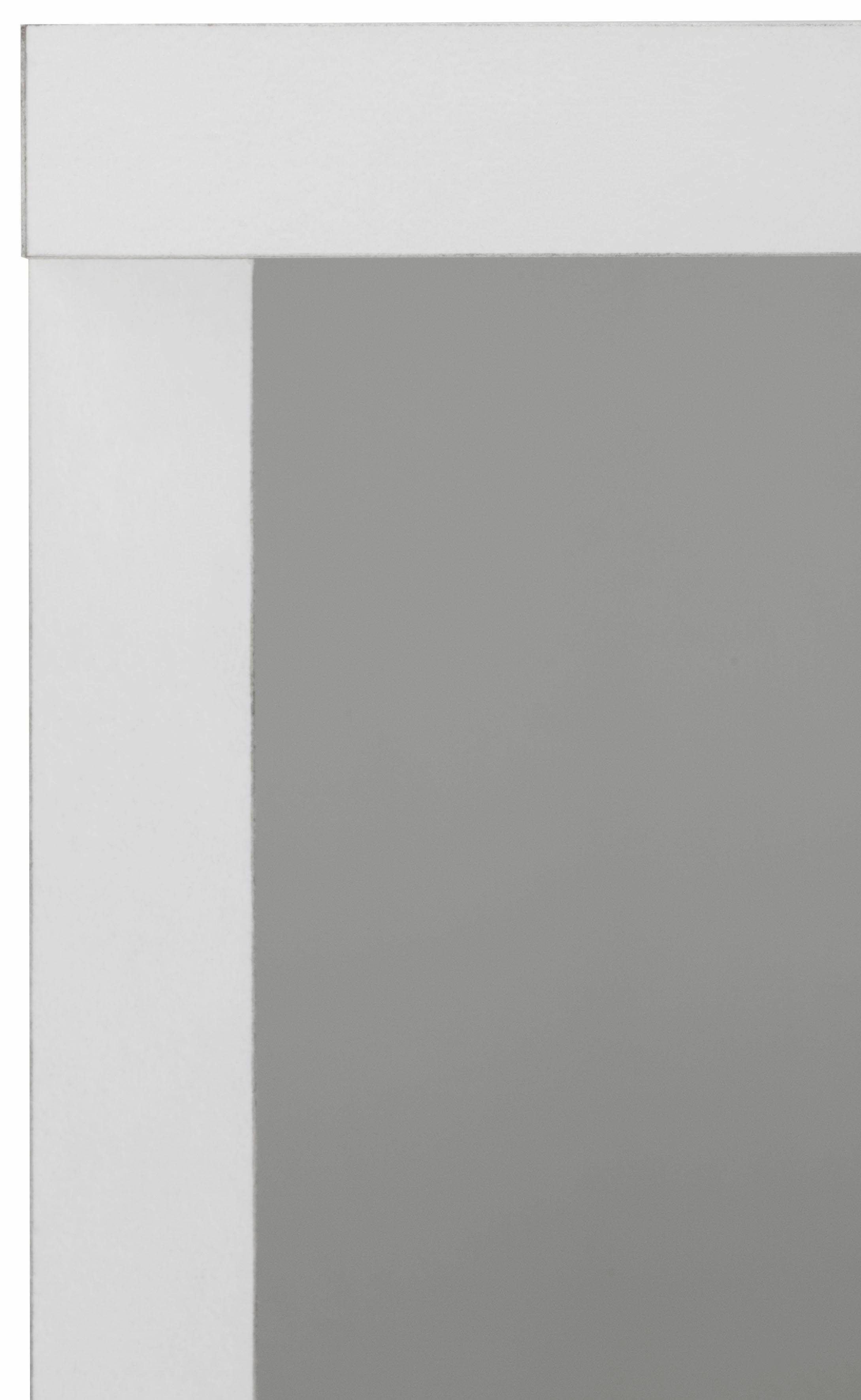 perl Schildmeyer 110,5 weiß cm, Ablageböden Glanz Höhe Midischrank Colli matt/anthrazit Badezimmerschrank mit Metallgriff,
