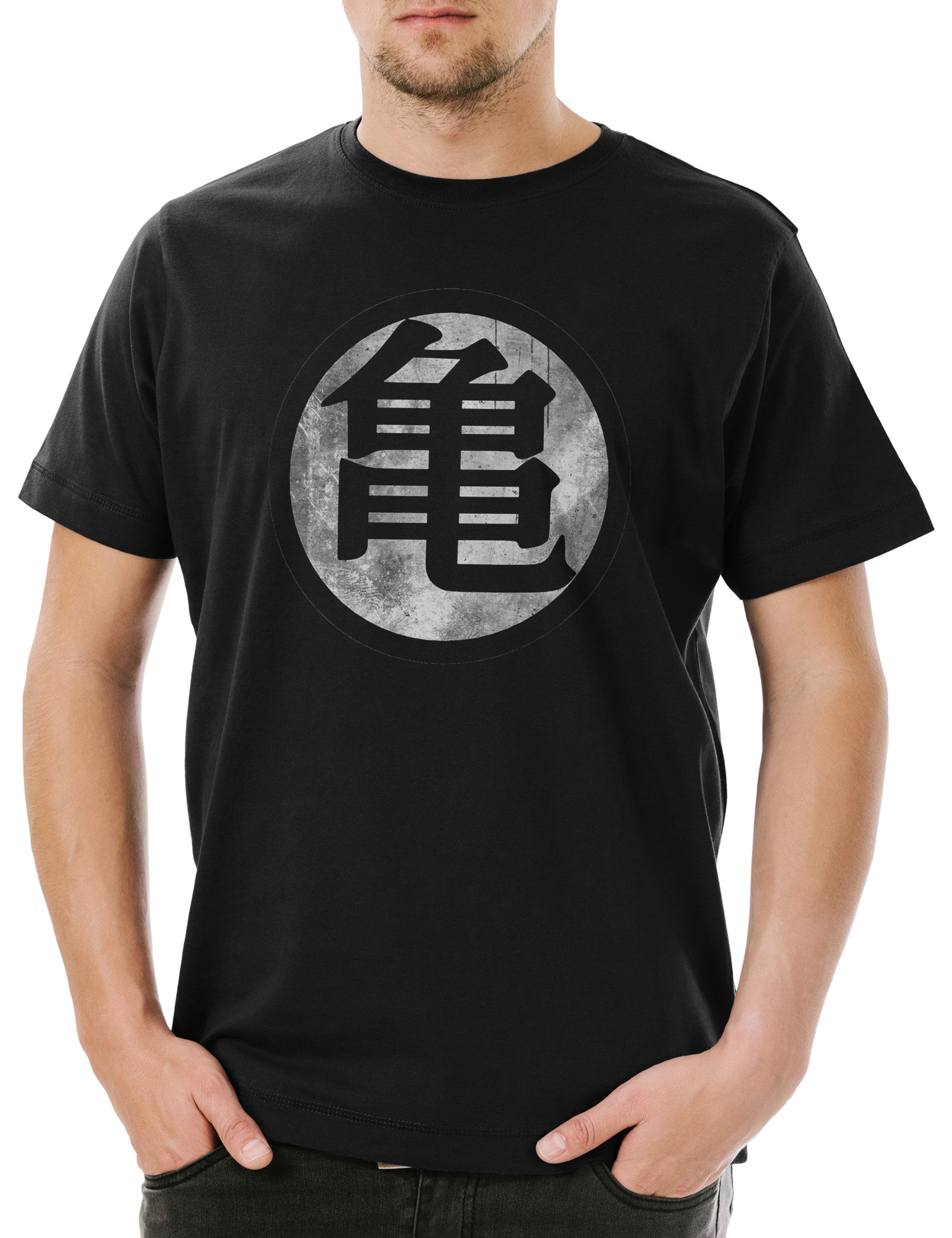 Print-Shirt Master Goku Herren T-Shirt Dragonball Son Anime Z Roshi's Goku Kult