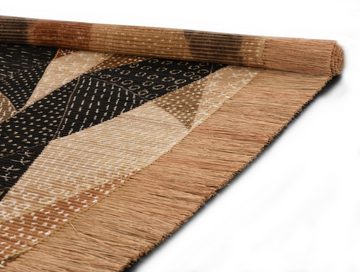 Teppich Chiya Tiama 4, DIE HAUSKUNST, rechteckig, Höhe: 4 mm, Flachgewebe, handgewebt, mit Fransen