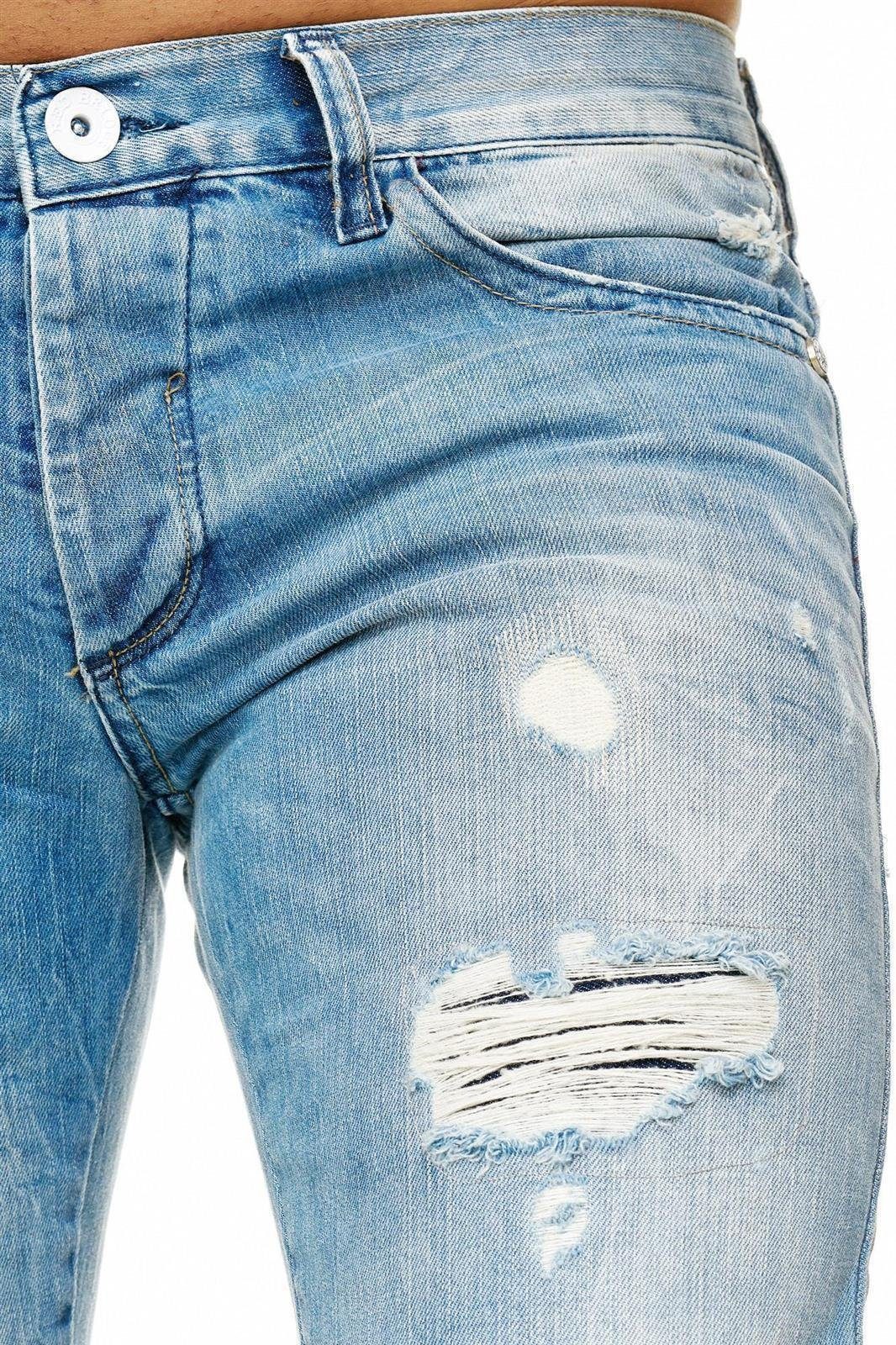 Destroyed-Jeans Rebel Stil Regular Fit