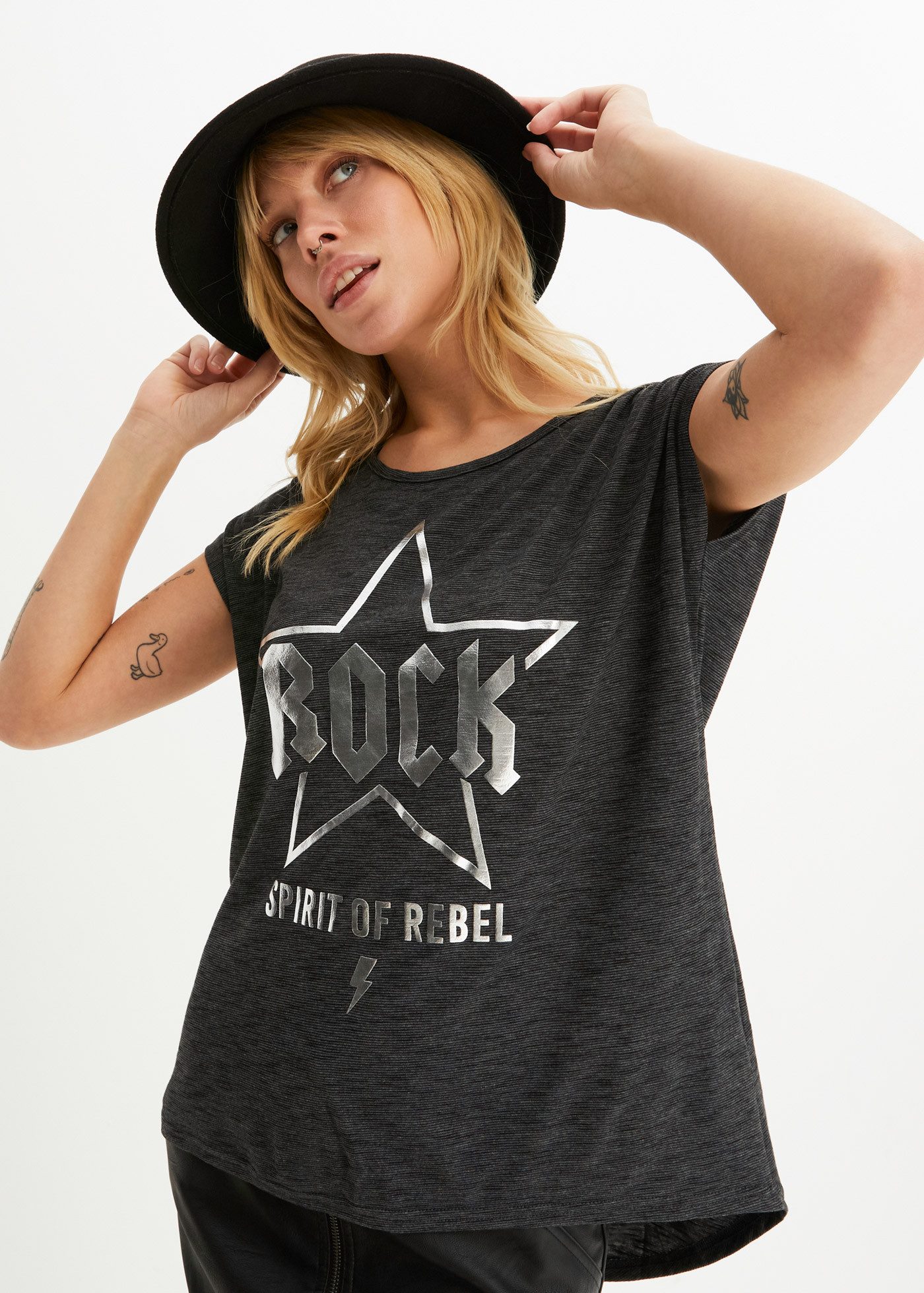 bonprix Longshirt Longshirt aus softem Viskose-Mix