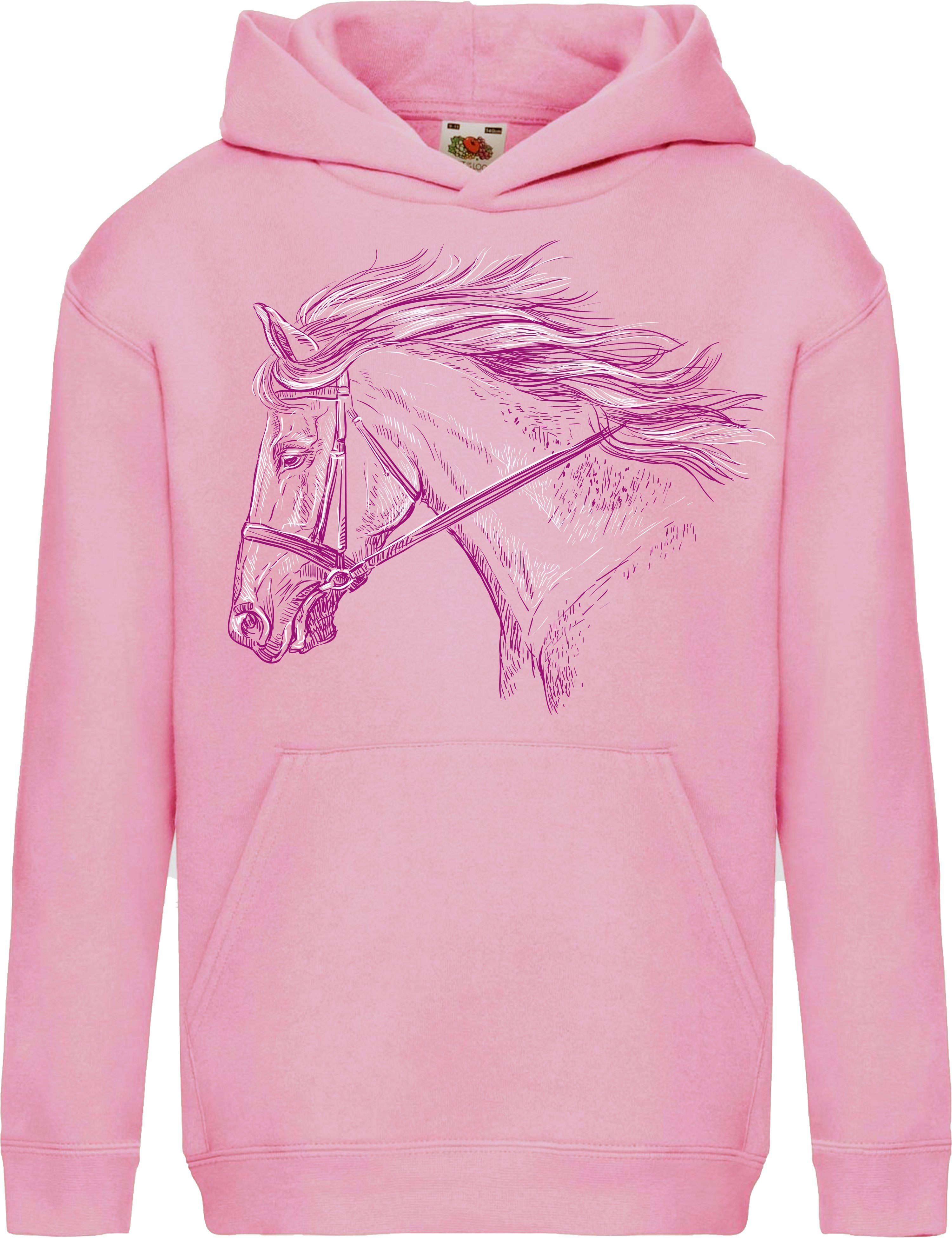 Baddery Kapuzenpullover Pferde Hoodie Mädchen: "My Horse", hochwertiger Siebdruck