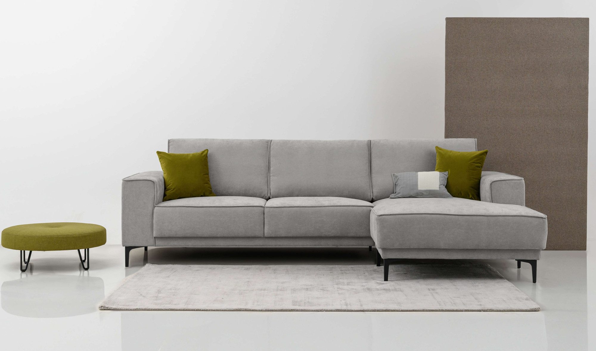 OTTO home Ecksofa "Polsterecke Oland, Struktur, Flachgewebe, Luxus-Microfas günstig online kaufen