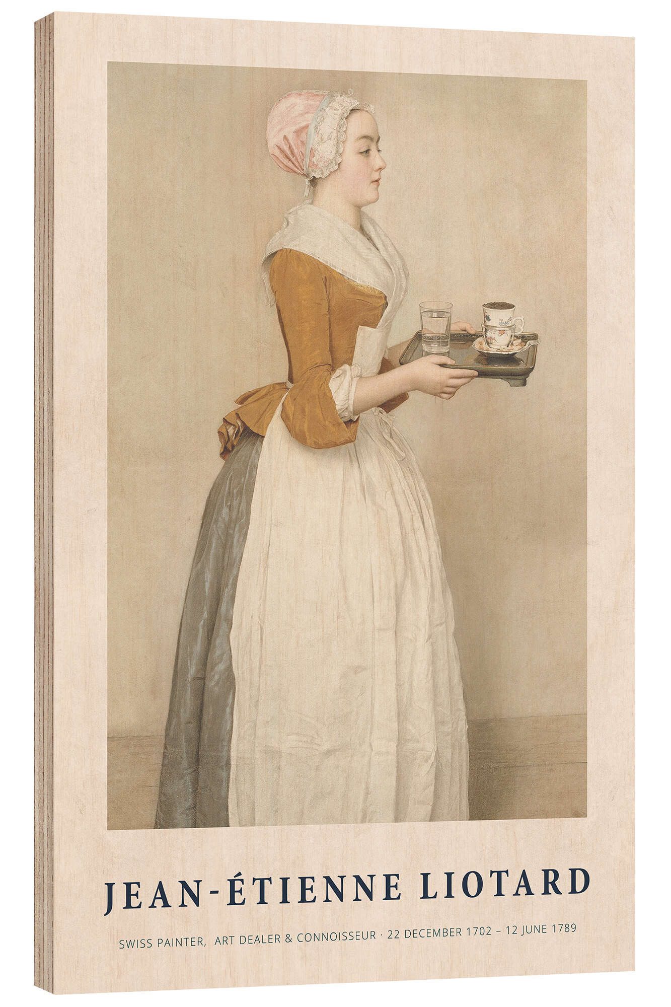 Posterlounge Wandbild The Chocolate Girl, 1744, Jean Etienne Liotard, erhältlich als Poster, Leinwandbild, Wandsticker oder Acrylglasbild