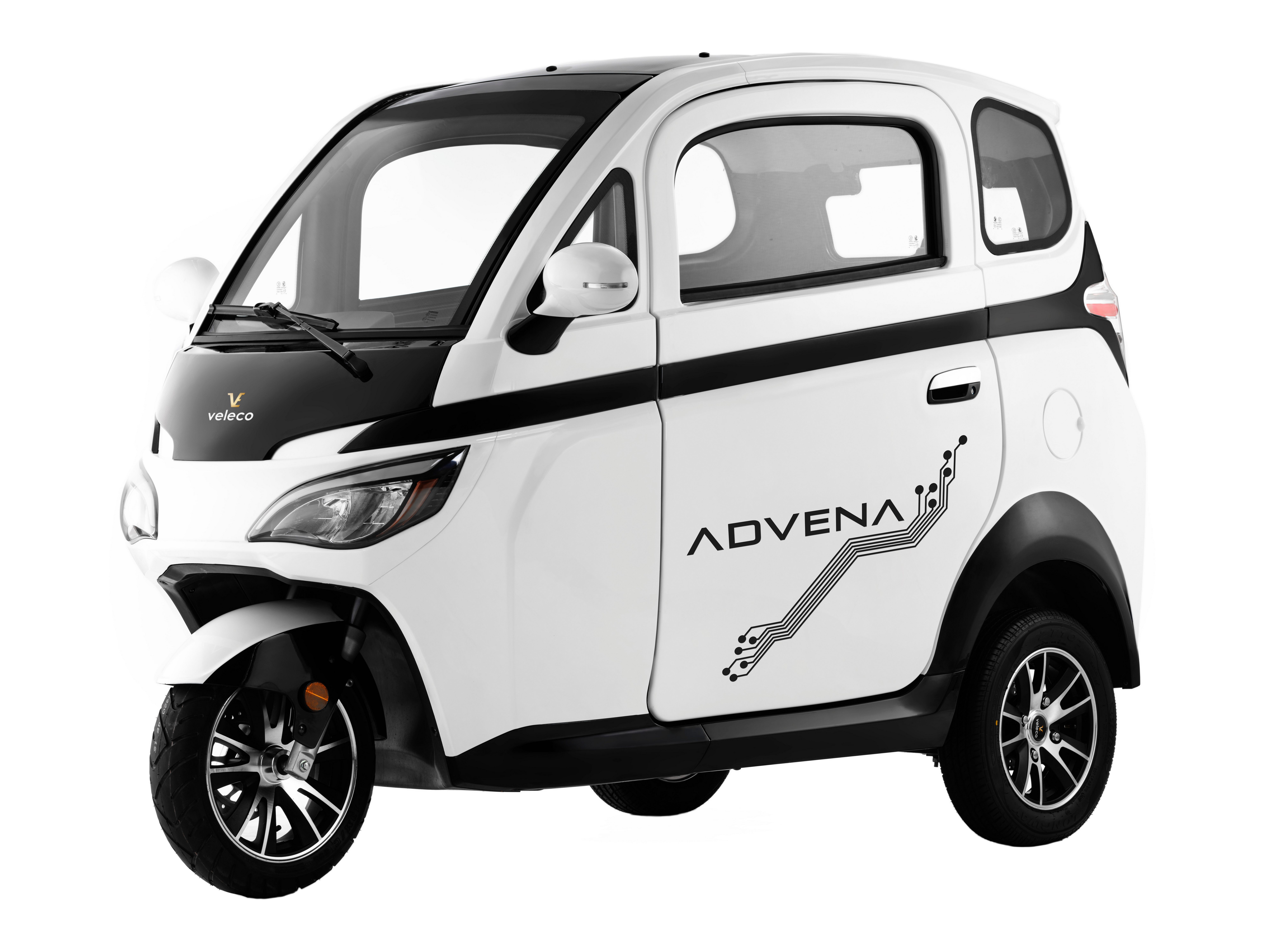 Veleco Elektromobil ADVENA Kabinenmoped Kabinenroller Seniorenmobil 1500W 45 km/h 2-Sitzer, 1500,00 W, 45 km/h