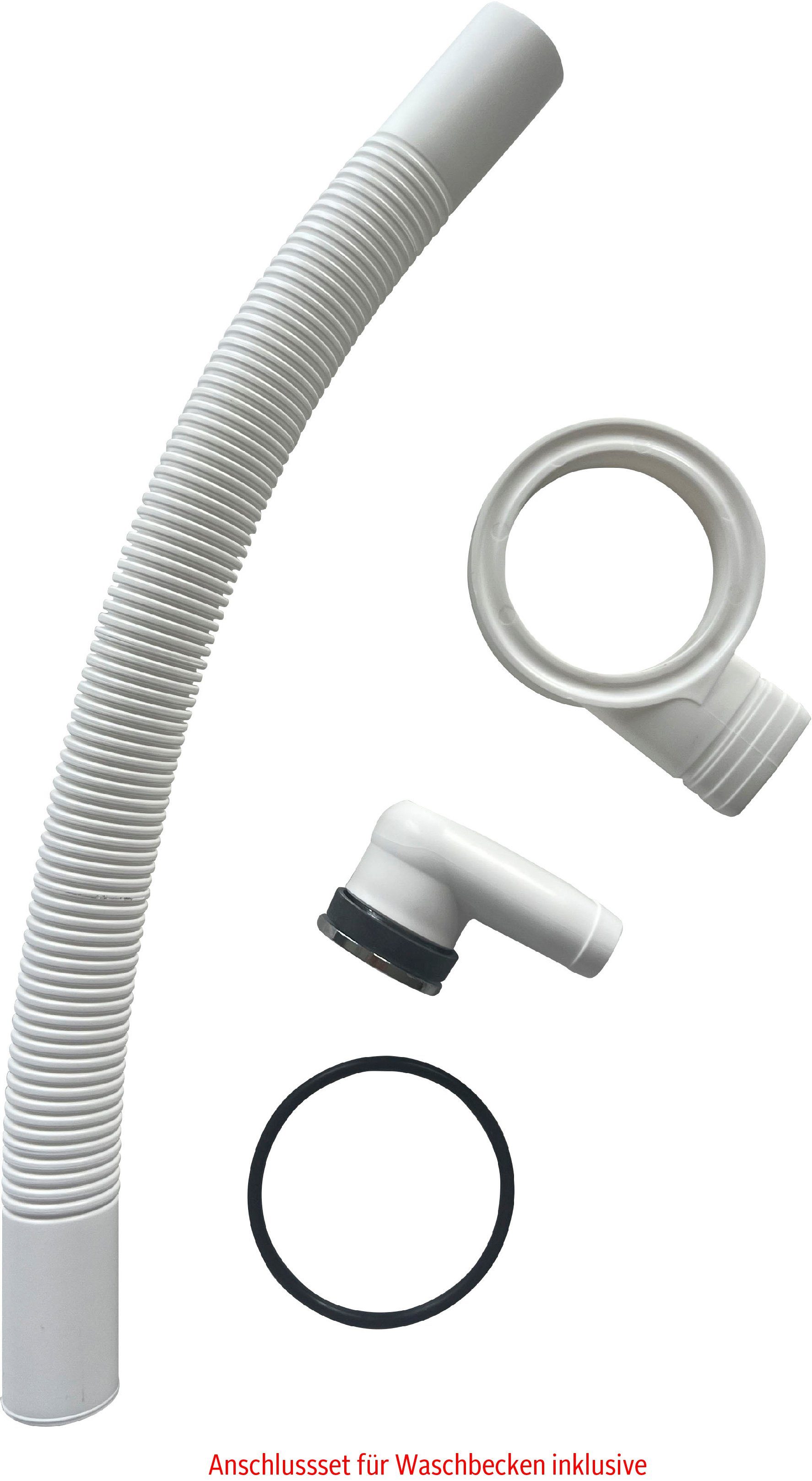 welltime Badmöbel-Set MADRIT, (Komplett-Set, 5-St., mit Waschbecken), Waschtisch inkl. Waschbecken, Badschrank, Hochschrank, Spiegel