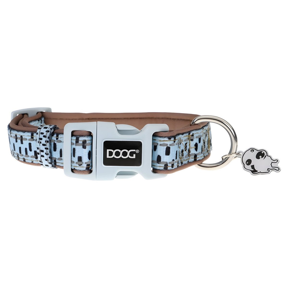 DOOG Hunde-Halsband Halsband Dash blau/grau
