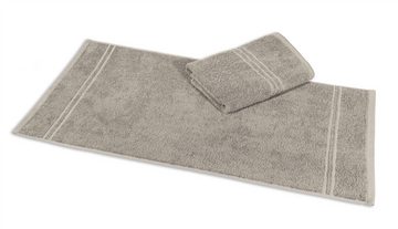 aurora Objektwäsche Badetücher Handtuch Set Rio 6-teilig hellgrau Premium Qualität 100% Baumwolle, Baumwolle