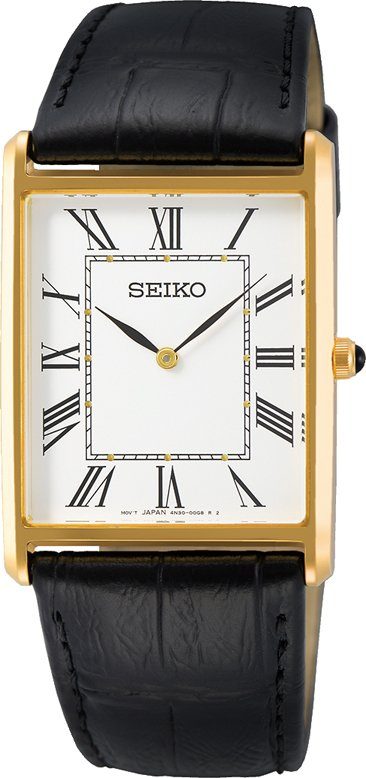 Seiko Quarzuhr SWR052P1, Armbanduhr, Herrenuhr, Damenuhr, Lederarmband