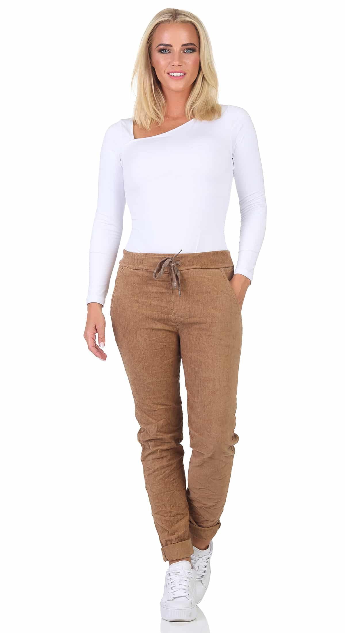 OriginalYou Cordhose Freizeithose Damen Feincord Stretch Chino dehnbarer Feincord, in großen Größen erhältlich – Bild 5 von 5