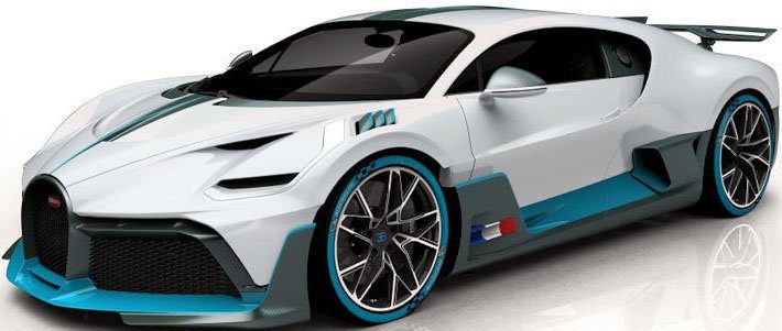Modellauto Bugatti Divo, weiß