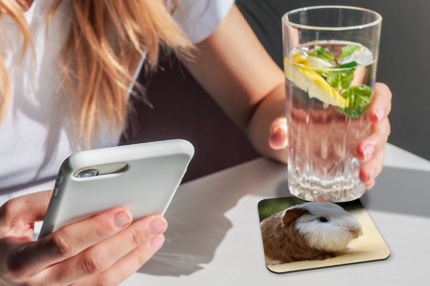 Gläser, für Tasse Glasuntersetzer, Zubehör Untersetzer, MuchoWow 6-tlg., Junges Korkuntersetzer, Tischuntersetzer, Glasuntersetzer Meerschweinchen,