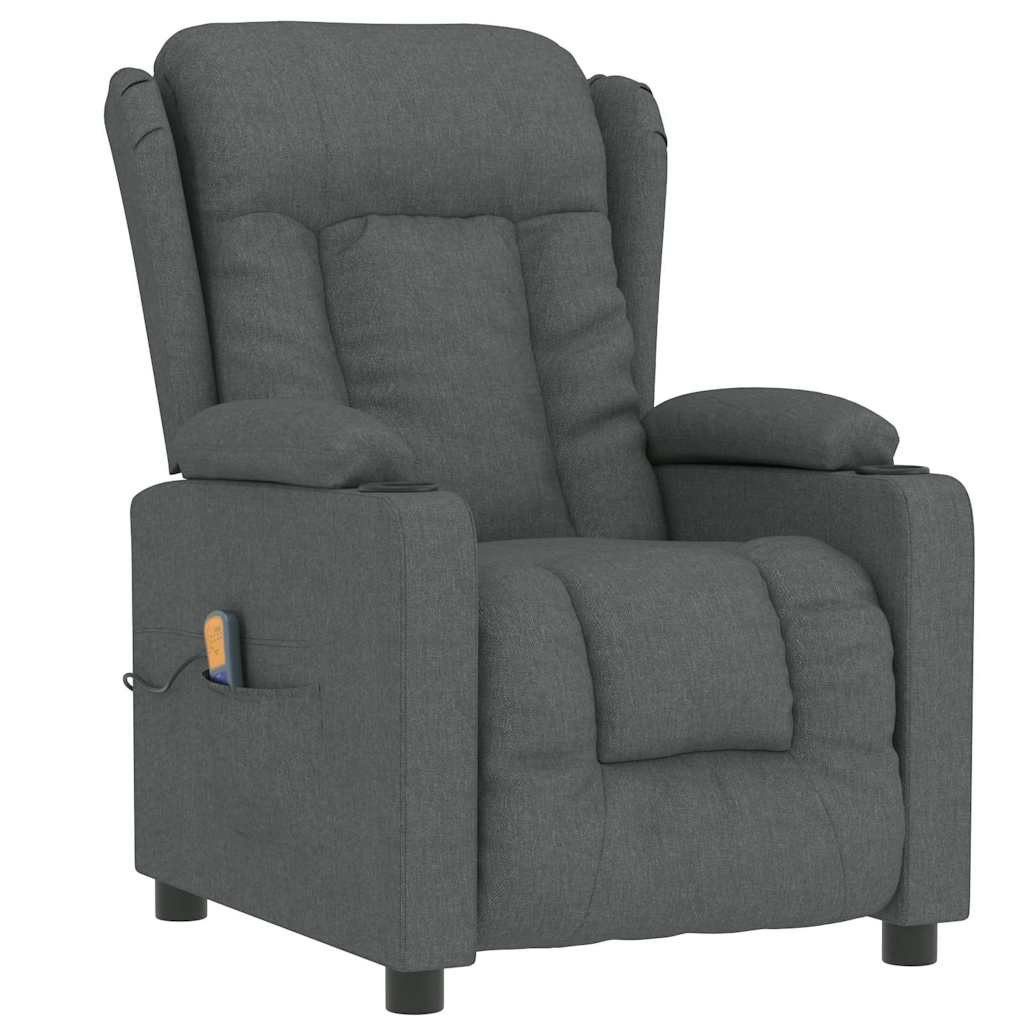 vidaXL Massagesessel Massagesessel Dunkelgrau Stoff (1-St)