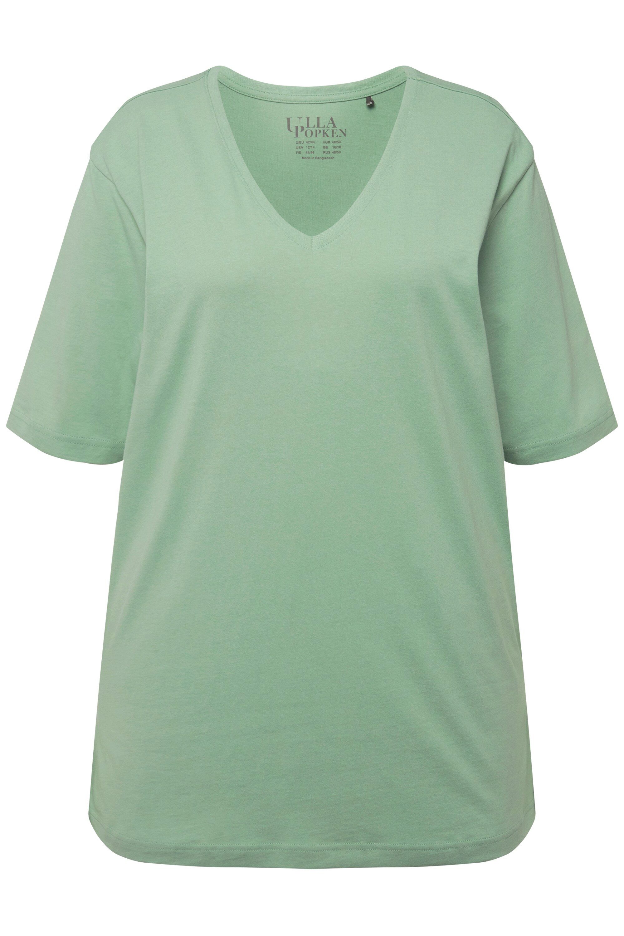 Ulla Popken T-Shirt T-Shirt V-Ausschnitt Relaxed günstig online kaufen