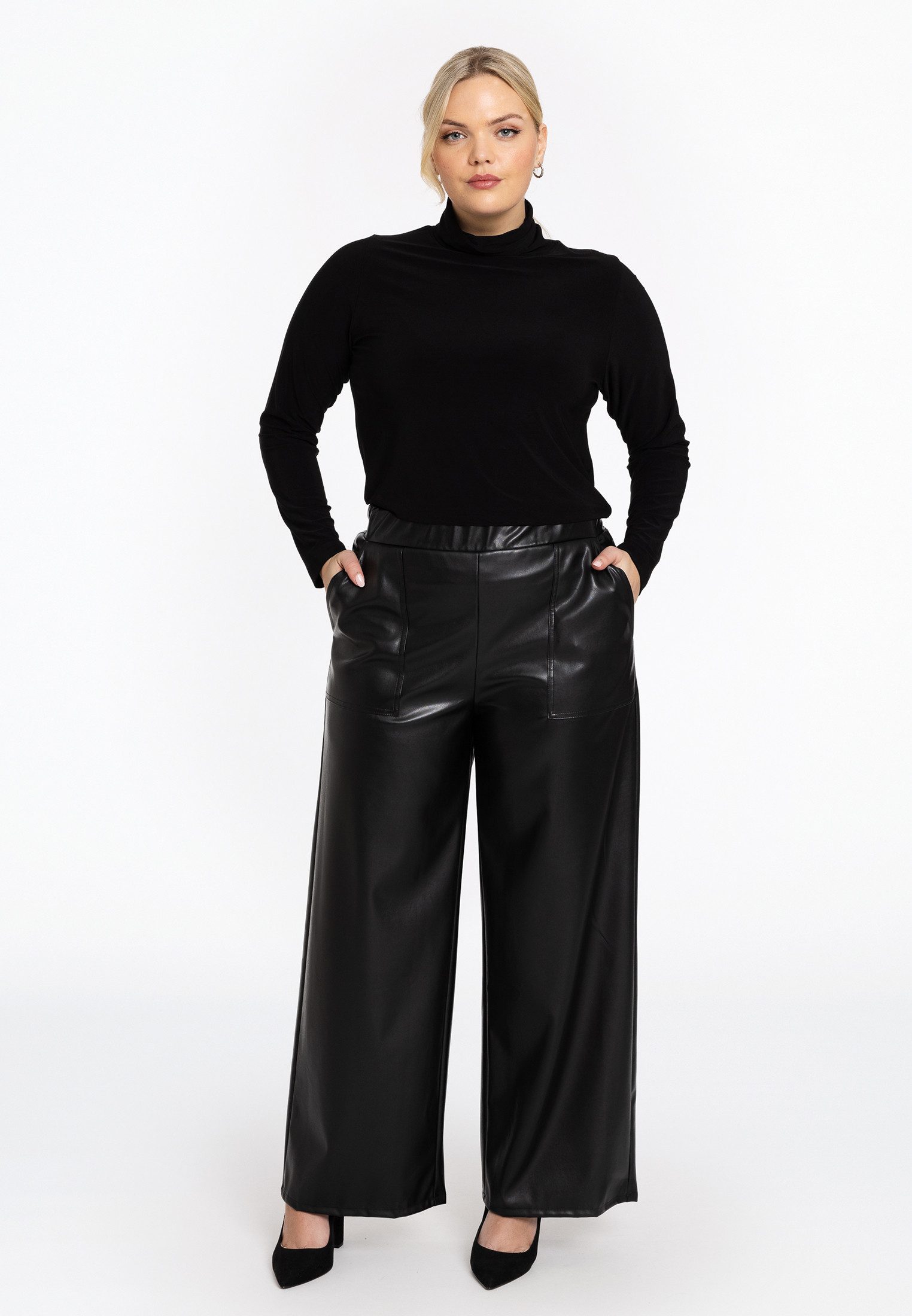 YOEK Bootcuthose Damen Hose Große Größen