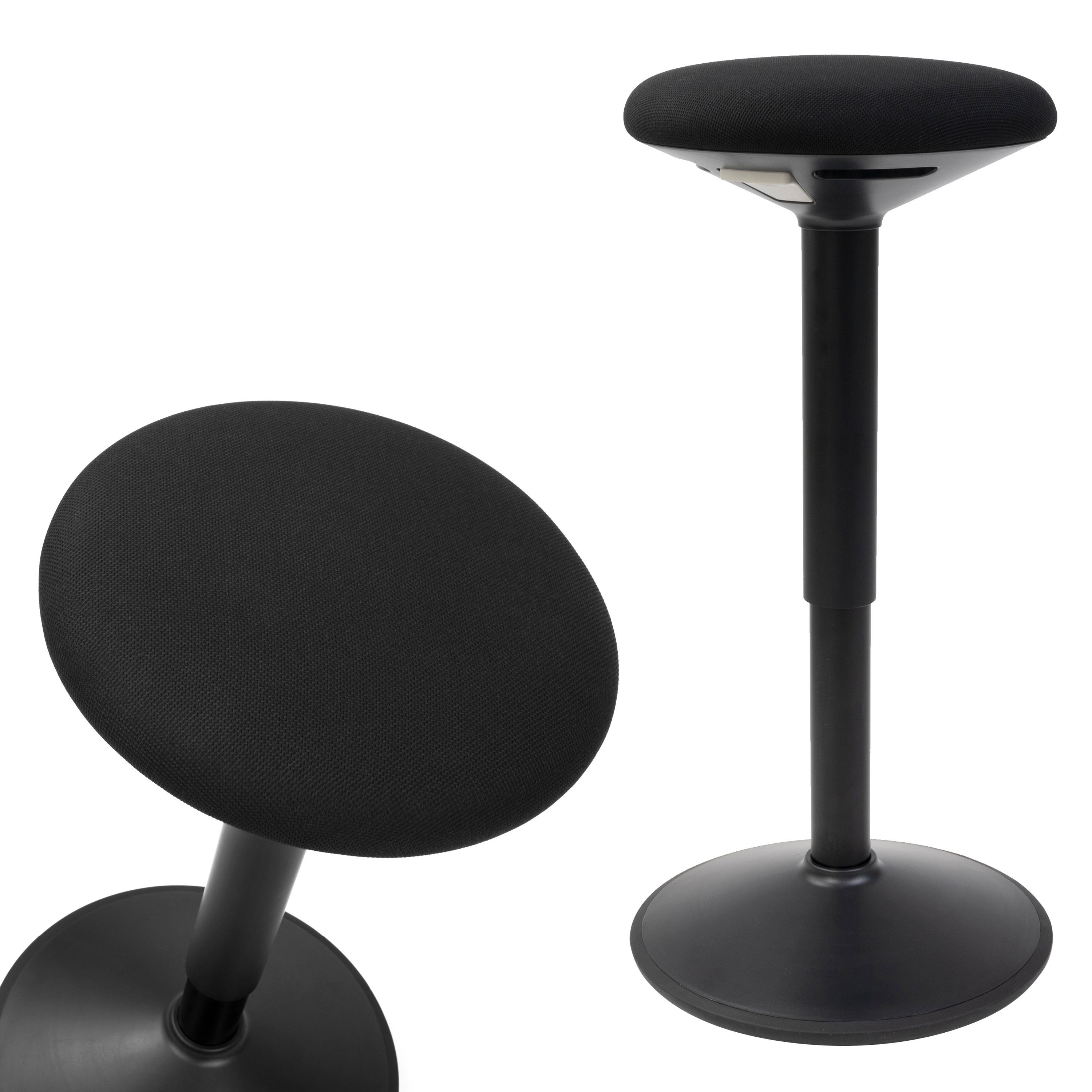 boho office® Stehhilfe, ergonomische Sitzhilfe in Schwarz, höhenverstellbar von 56-81 cm