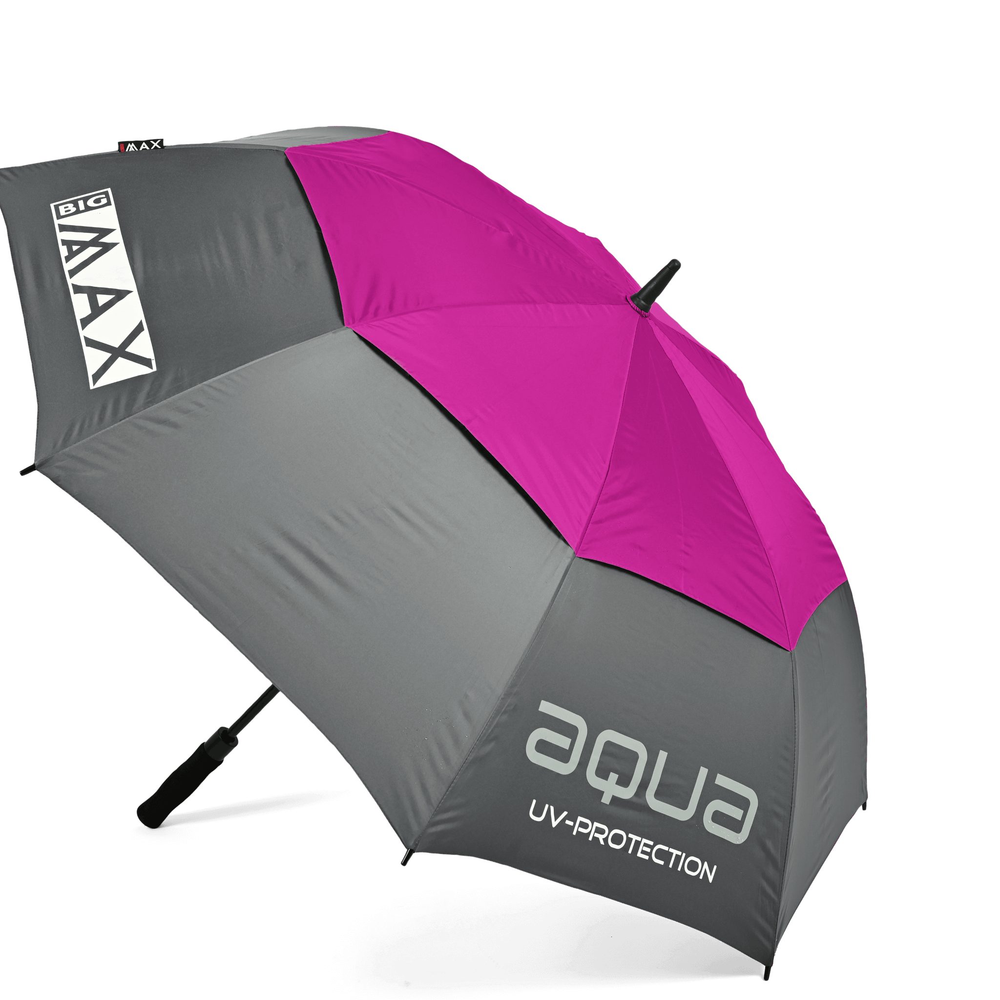 BIG MAX Golfregenschirm I-Dry Aqua Golf-Regenschirm mit UV-Schutz (132 cm), UV- und Sonnenschutz, besonders leicht durch Kohlefaser Stiel