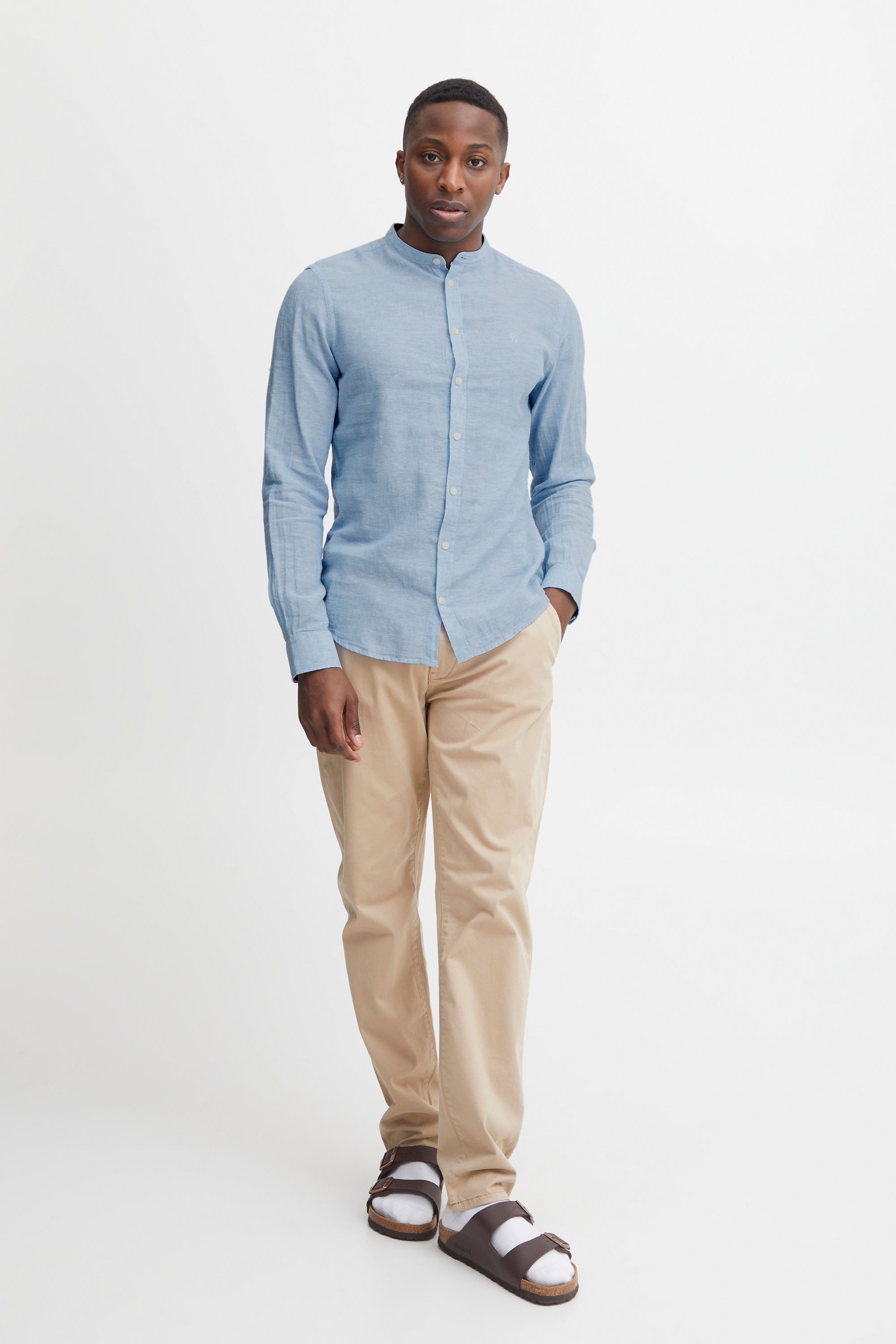 Casual Friday Langarmhemd CFAnton Langarmhemd aus Leinenmix