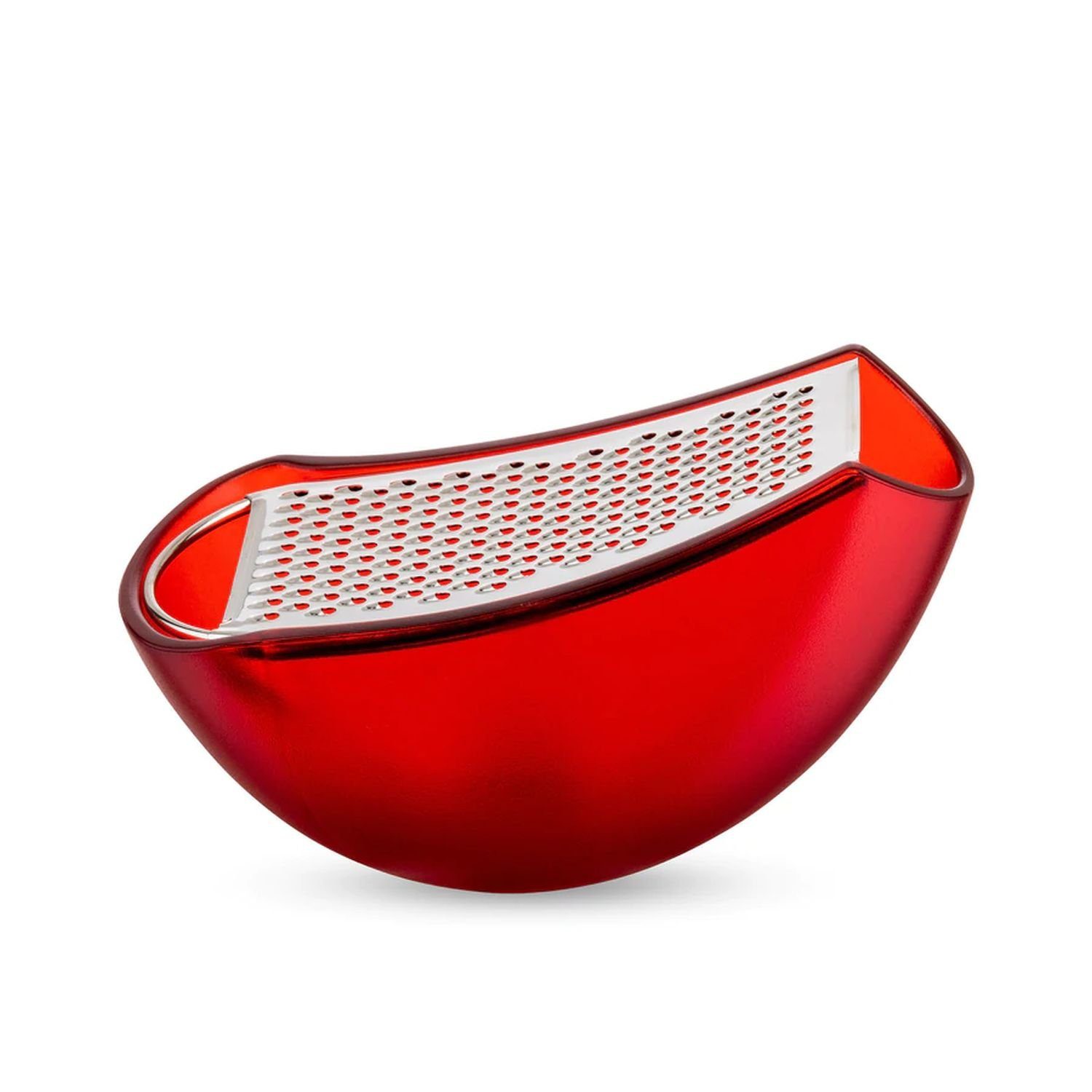 Alessi Käsereibe Parmenide Rot, Edelstahl, thermoplastisches Harz