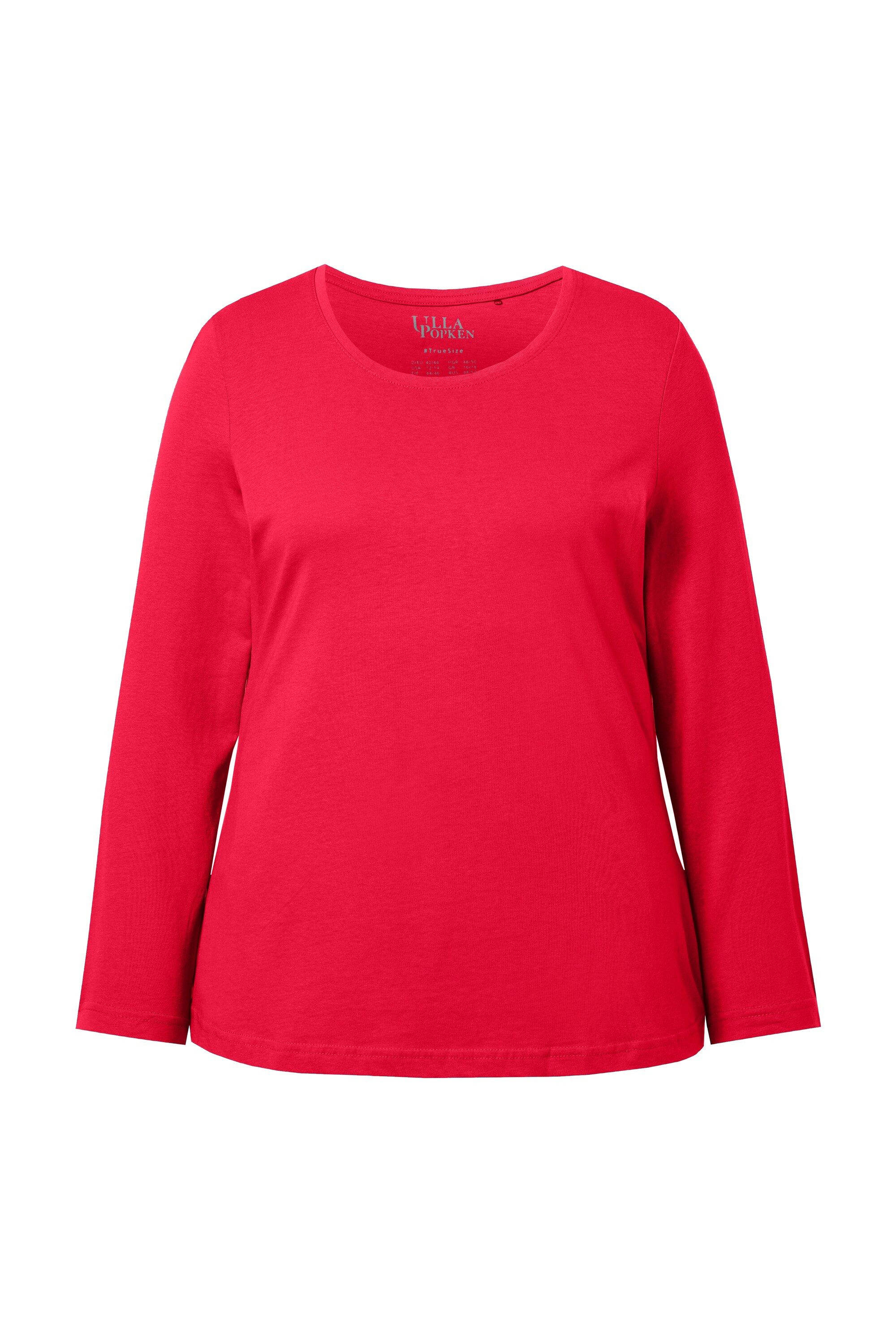 Ulla Popken T-Shirt bis 64 Oberteil Langarmshirt Basic Langarm günstig online kaufen