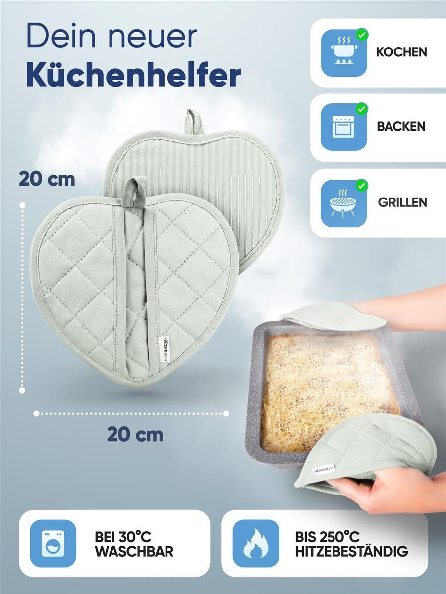Wohnheld Topflappen Topflappen & Ofenhandschuhe 2er günstig online kaufen