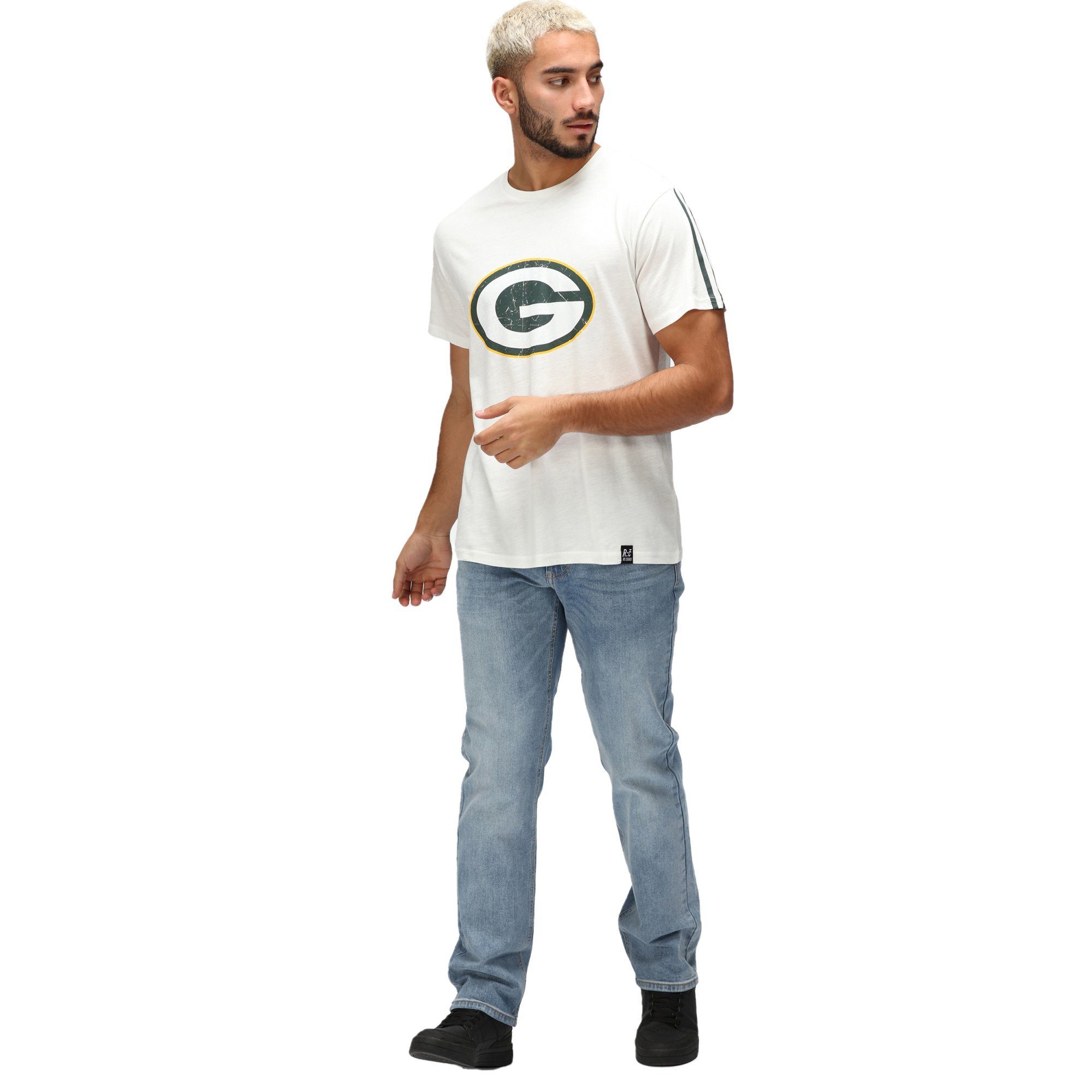 Re:Covered Bay Green NFL Packers Print-Shirt Recovered ecru
