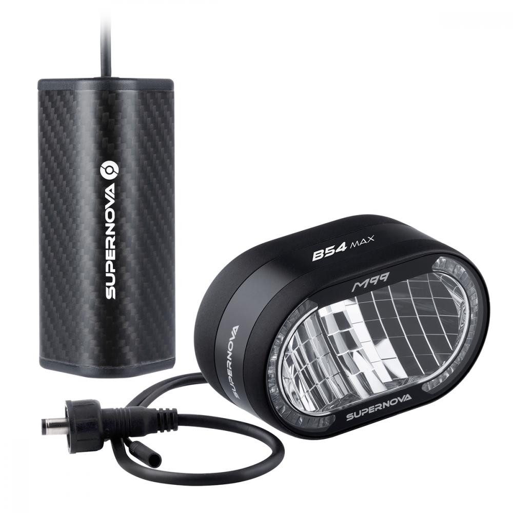 Supernova Fahrradbeleuchtung Supernova B54 Max Batterie Scheinwerfer, StVZO - extrem helles Fahrrad