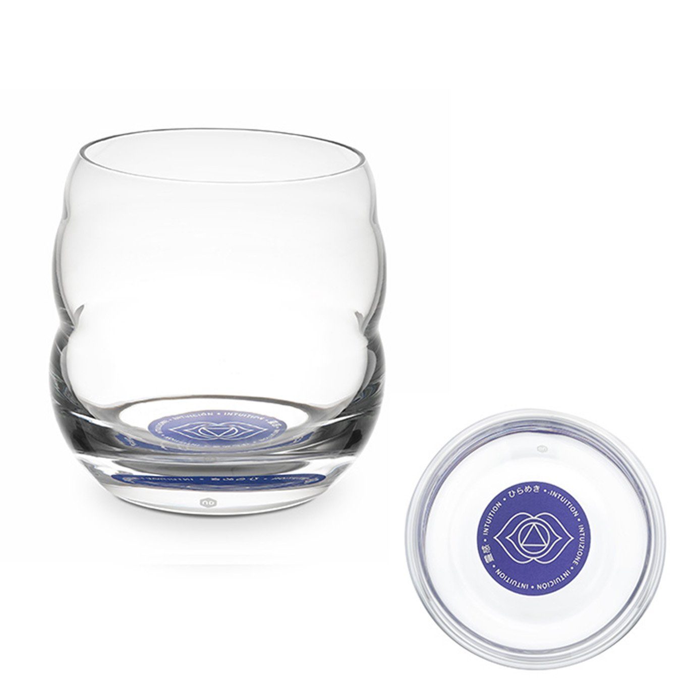 Natures-Design Glas Mythos Chakra Stirn, Affirmation Intuition 0,25l, bleifreies Glas