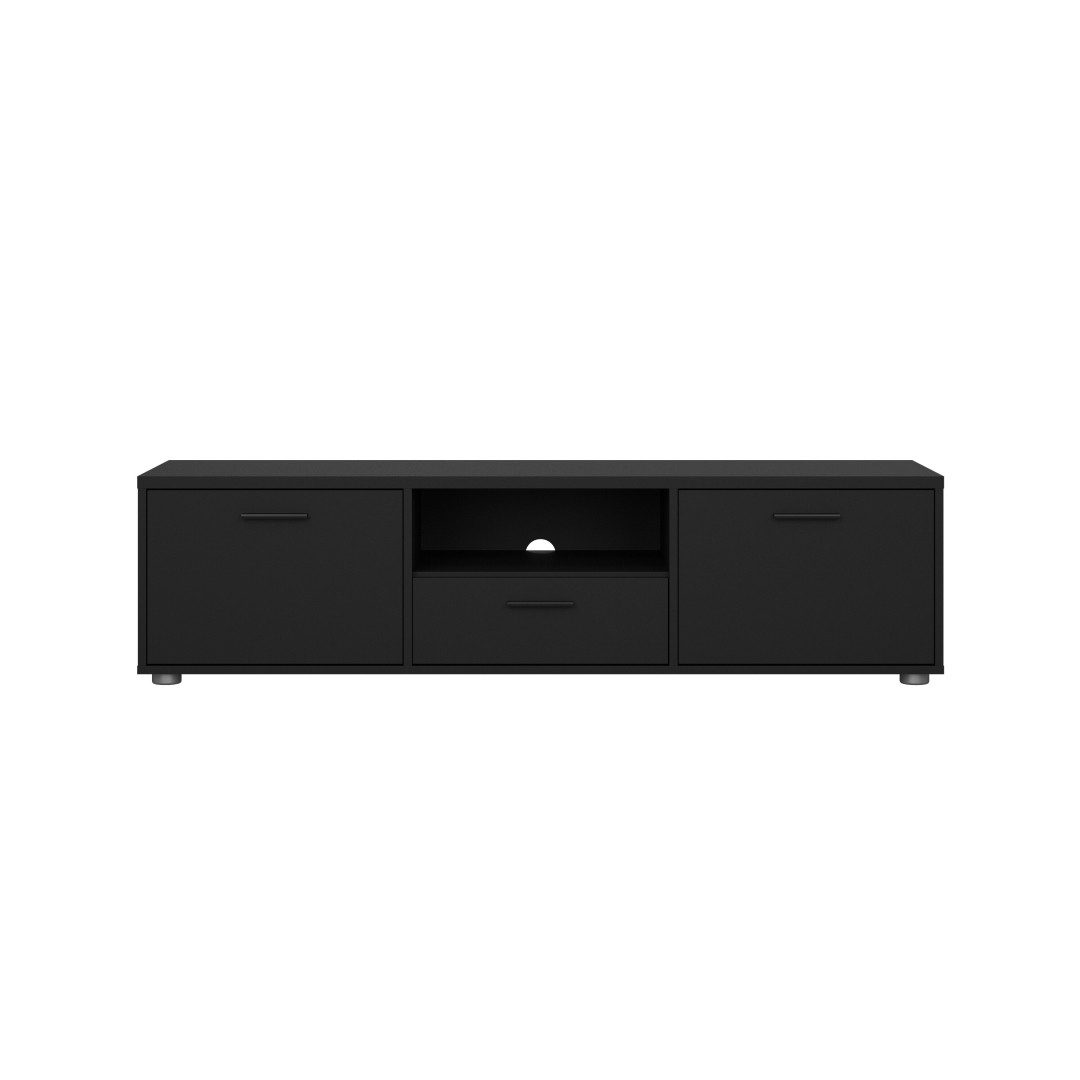 Tvilum TV-Bank Media TV Tisch 2 Türen 1 Schublade schwarz matt.