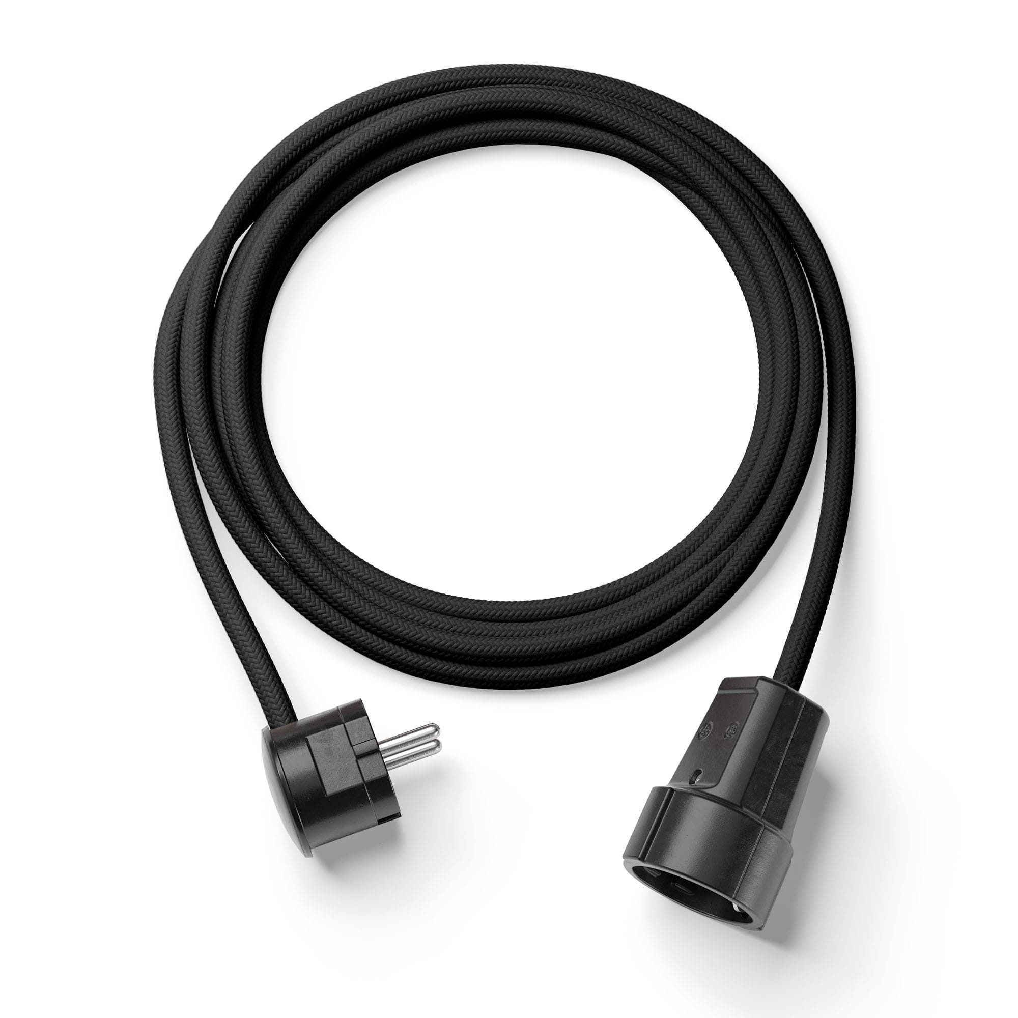 Relight Extend, Textilkabel-Verlängerung (Bakelit Optik) Verlängerungskabel, Typ F (Schuko), Typ F (Schuko), Stecker und Kupplung aus Duroplast (Bakelit-Optik)