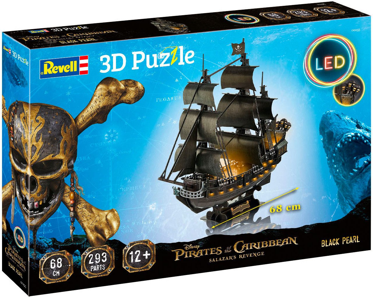 Revell® 3D-Puzzle Black Pearl, 293 Puzzleteile, mit LED