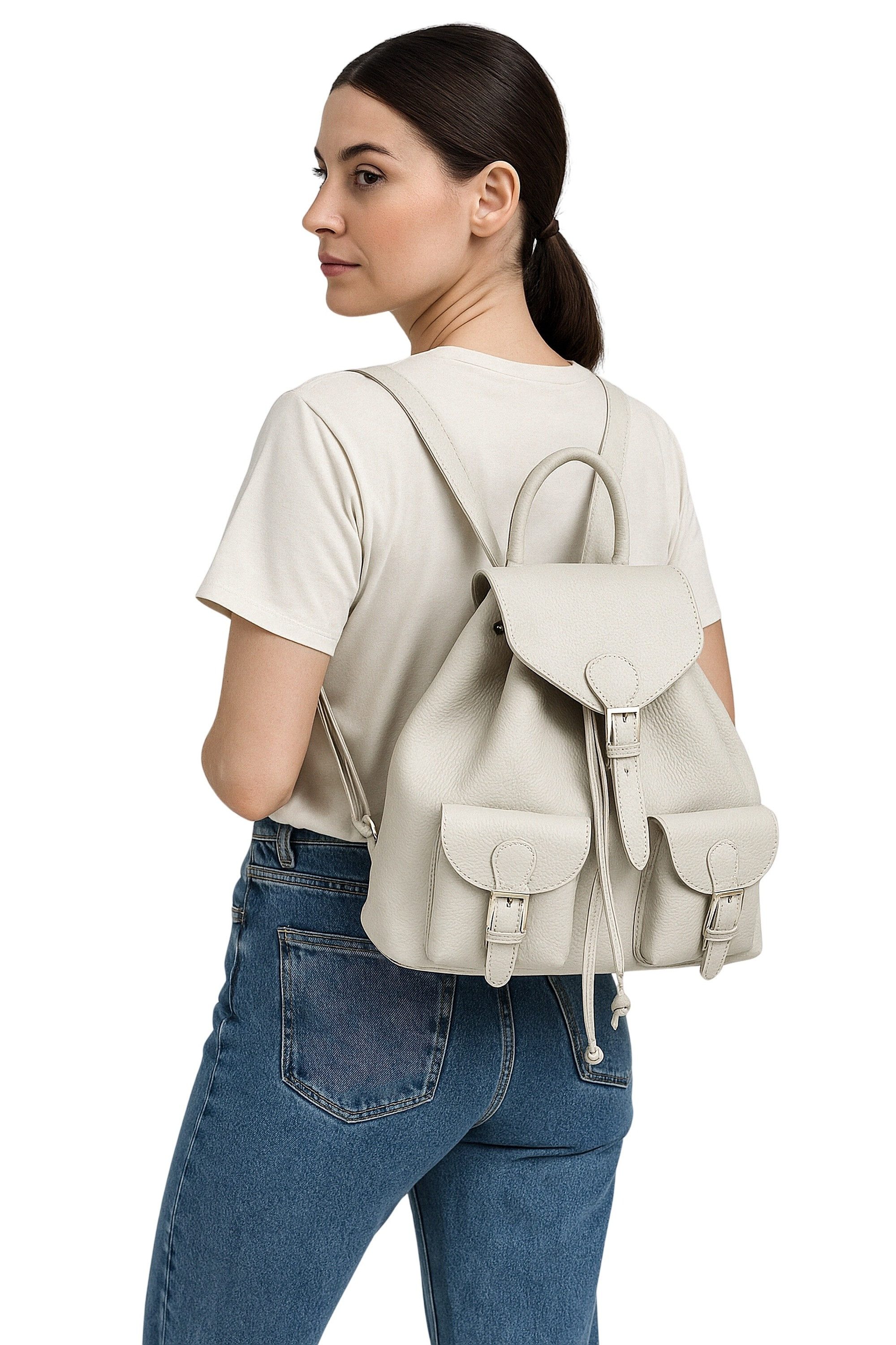 COLLEZIONE ALESSANDRO Rucksack Chicaletta (1-tlg), lässiges Design aus echtem Leder