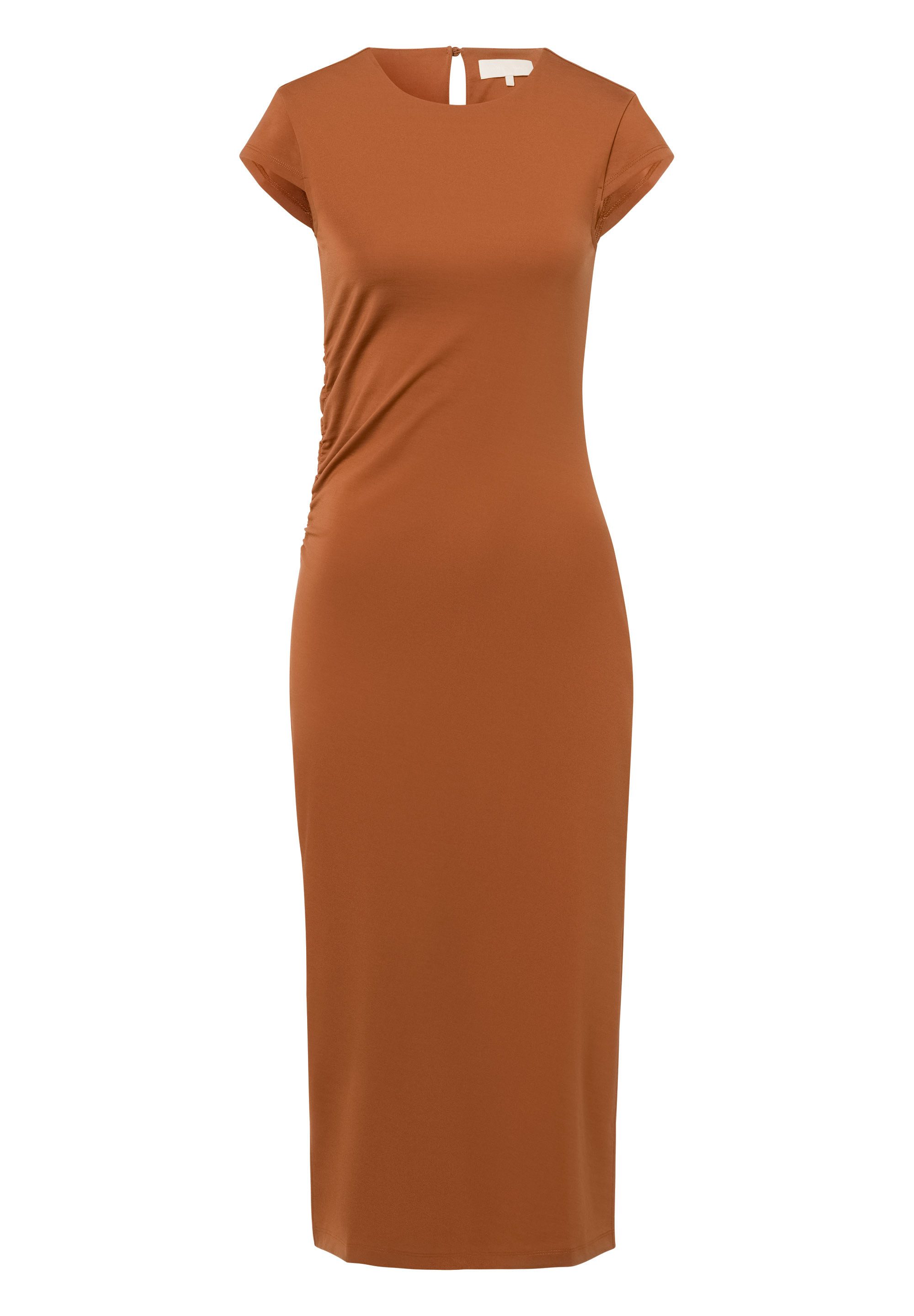 Les Lunes Midikleid REMMI Dress Midi Jersey Gathering Jersey Kleid, Schlitz günstig online kaufen