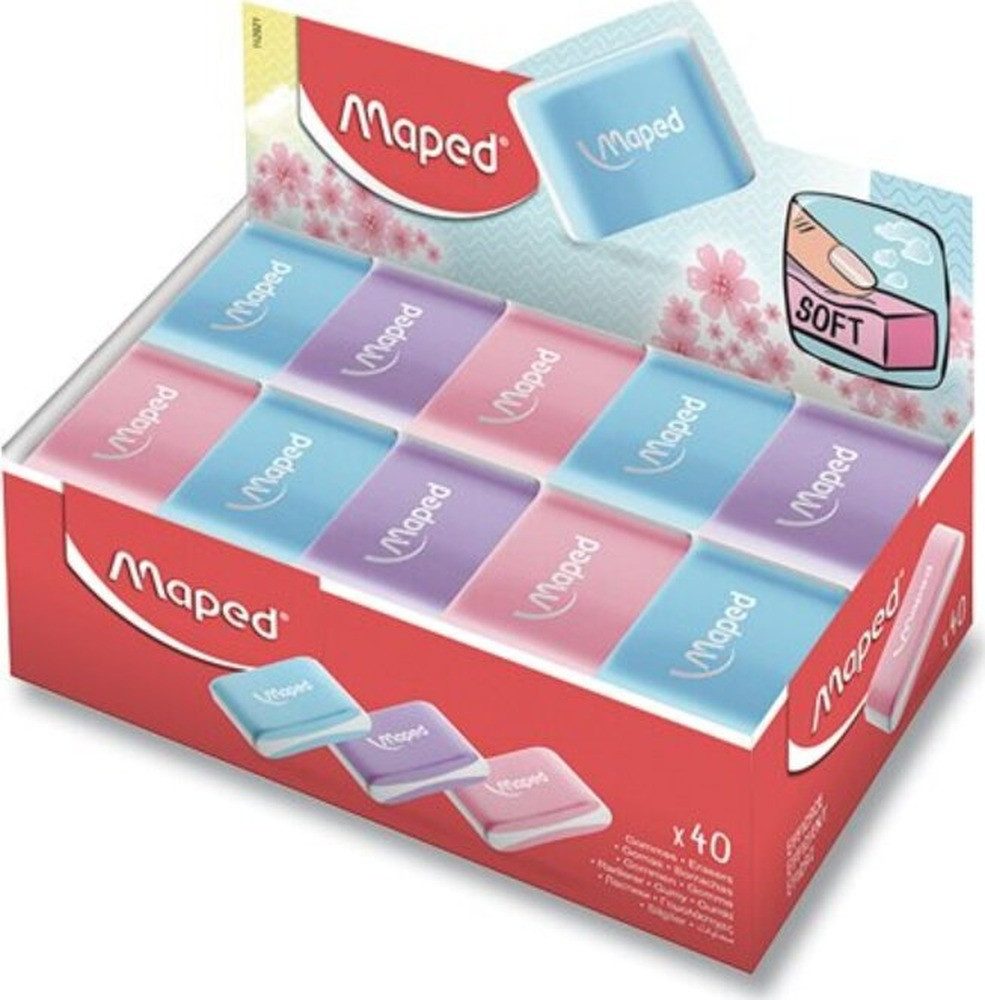MAPED Radiergummi MAPED Weiches farbiges Gummi