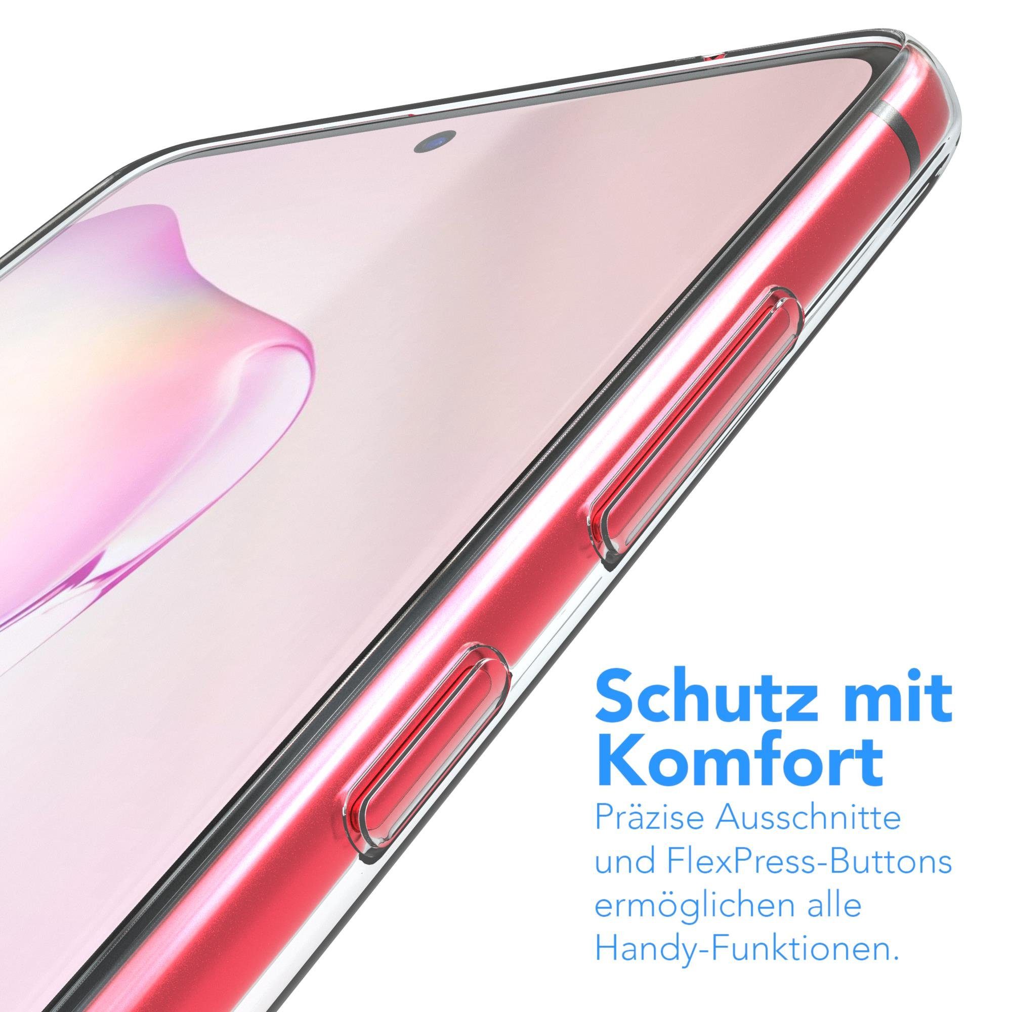 EAZY CASE Handyhülle Slimcover Clear für Samsung Galaxy Note 10 Lite 6,7 Zoll, durchsichtige Hülle Ultra Dünn Silikon Backcover TPU Telefonhülle Klar