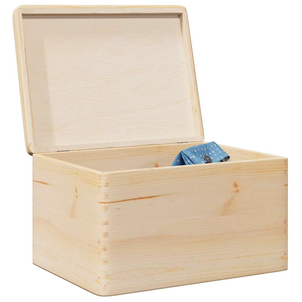 vidaXL Aufbewahrungsbox 40 x 30 x 23 cm Holzkiste mit Deckel 40x30x23 cm Massivholz Kiefer