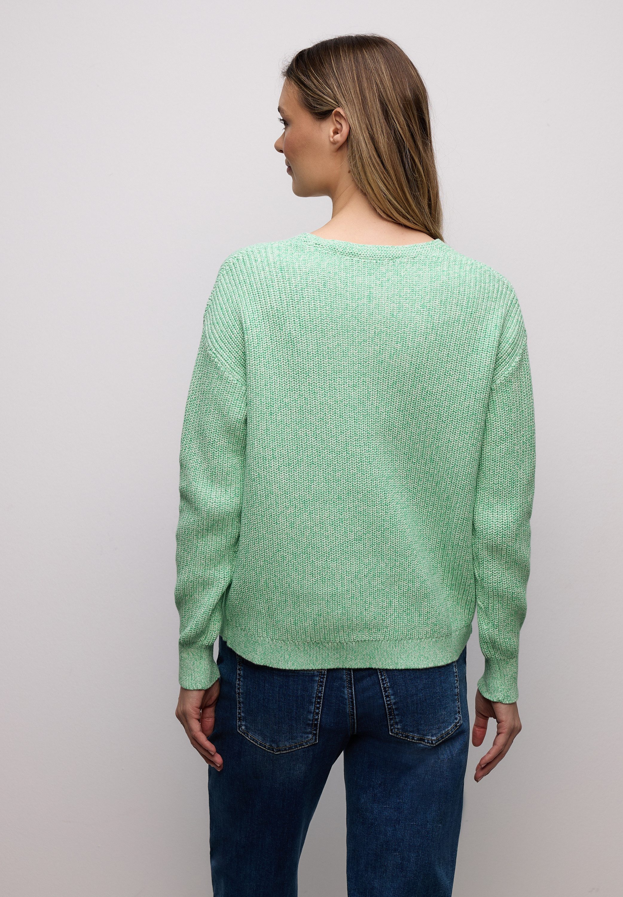 STREET ONE V-Ausschnitt-Pullover mit V-Ausschnitt
