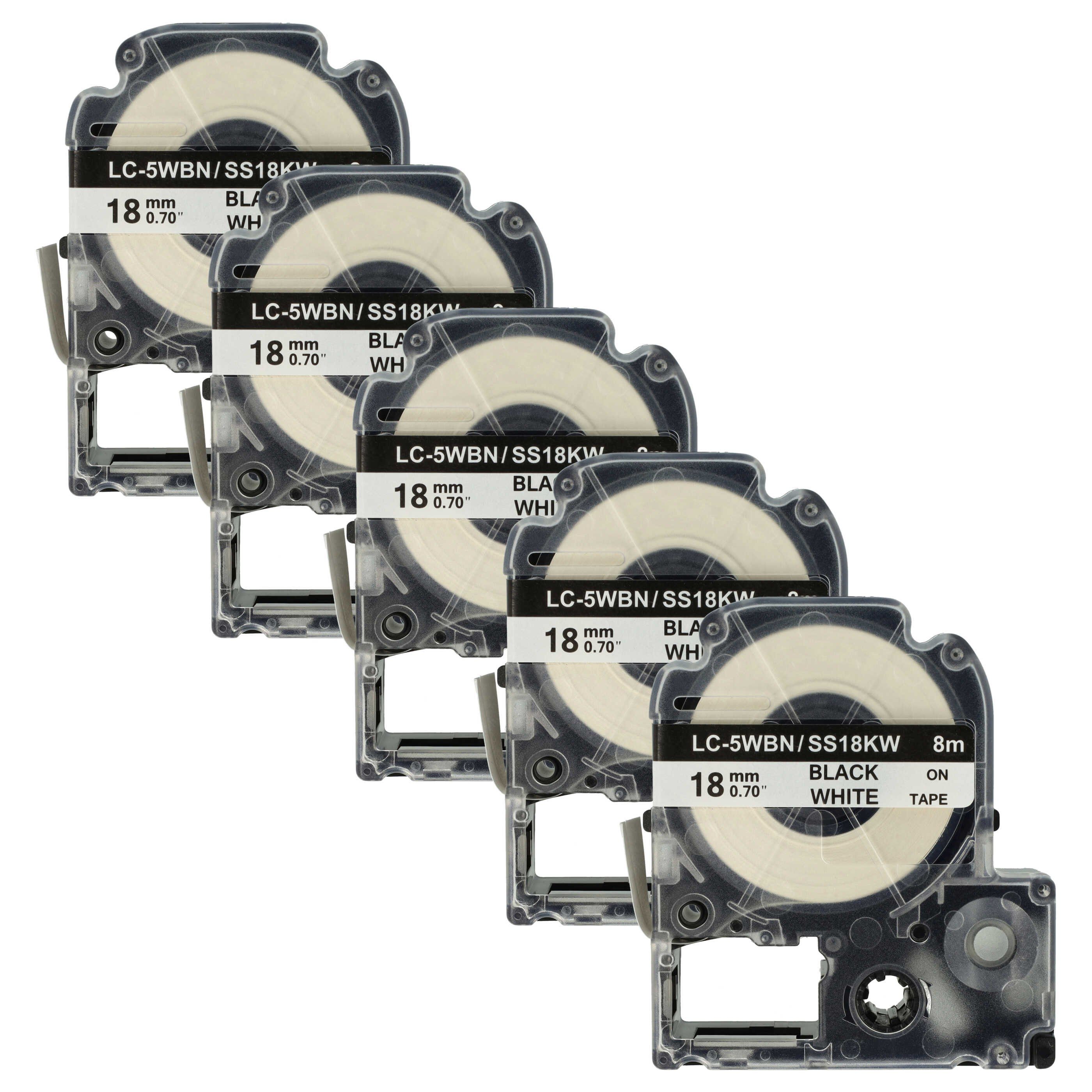 Beschriftungsband passend für KingJim SR530, SR550, SR3900C, SR530C, SR3900P, SR6700D