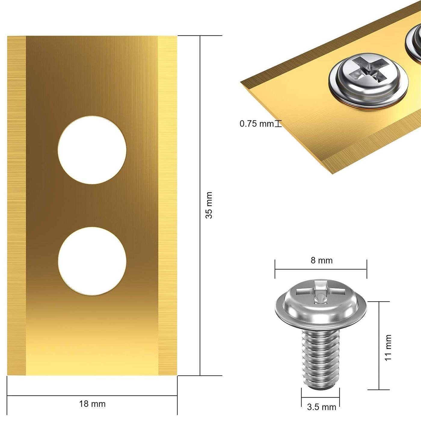 VERCO Mährobotermesser für Worx Mähmesser (inkl. Schrauben, 30 Stück), Titan Messer Ersatz Klingen Set rostfrei