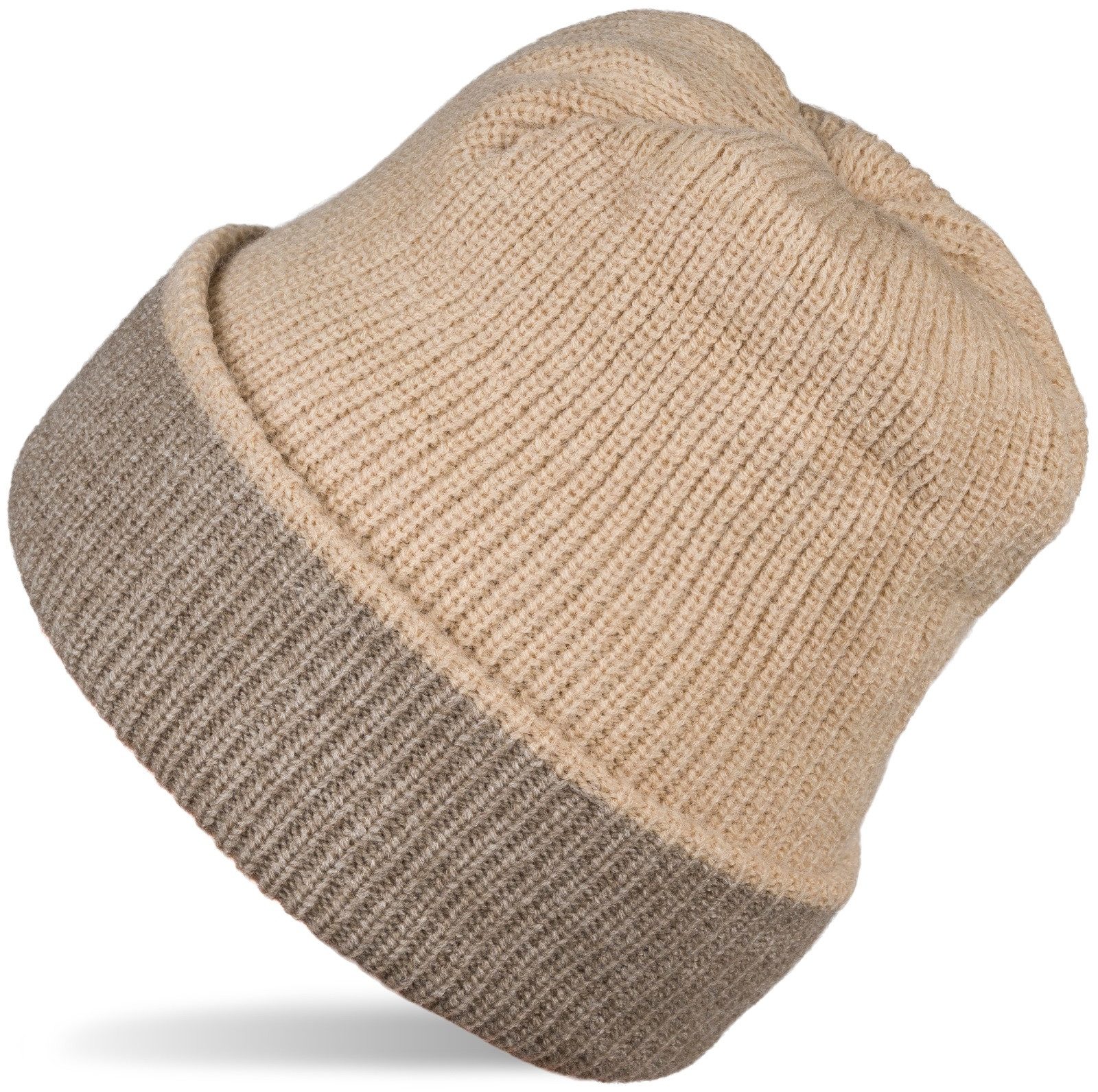 styleBREAKER Strickmütze Wende Feinstrick Beanie doppelt gestrickt (1-St)