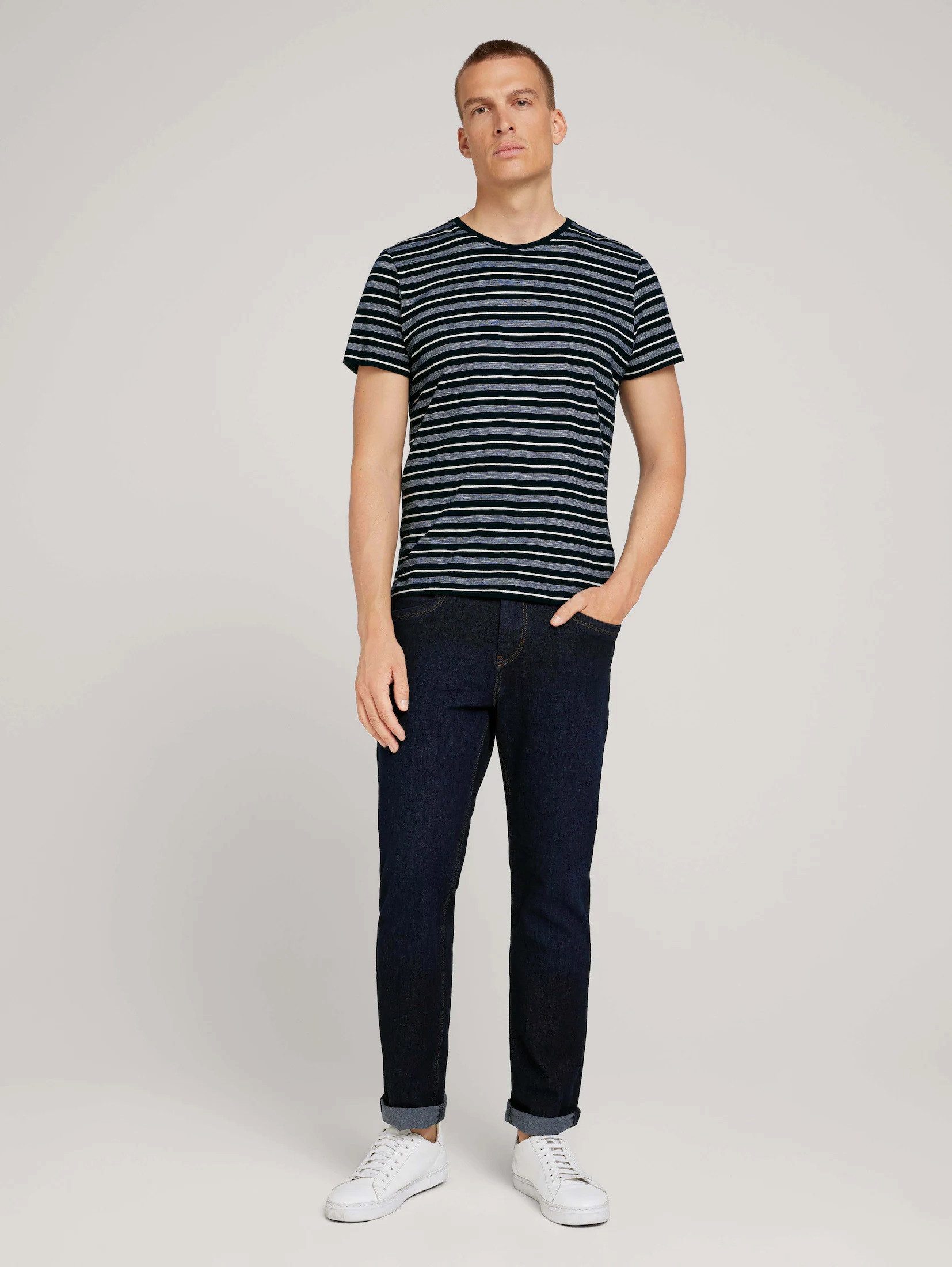 TOM TAILOR Slim-fit-Jeans Regular Slim Fit Jeans Basic Stretch Raw JOSH JOSH REGULAR SLIM FIT