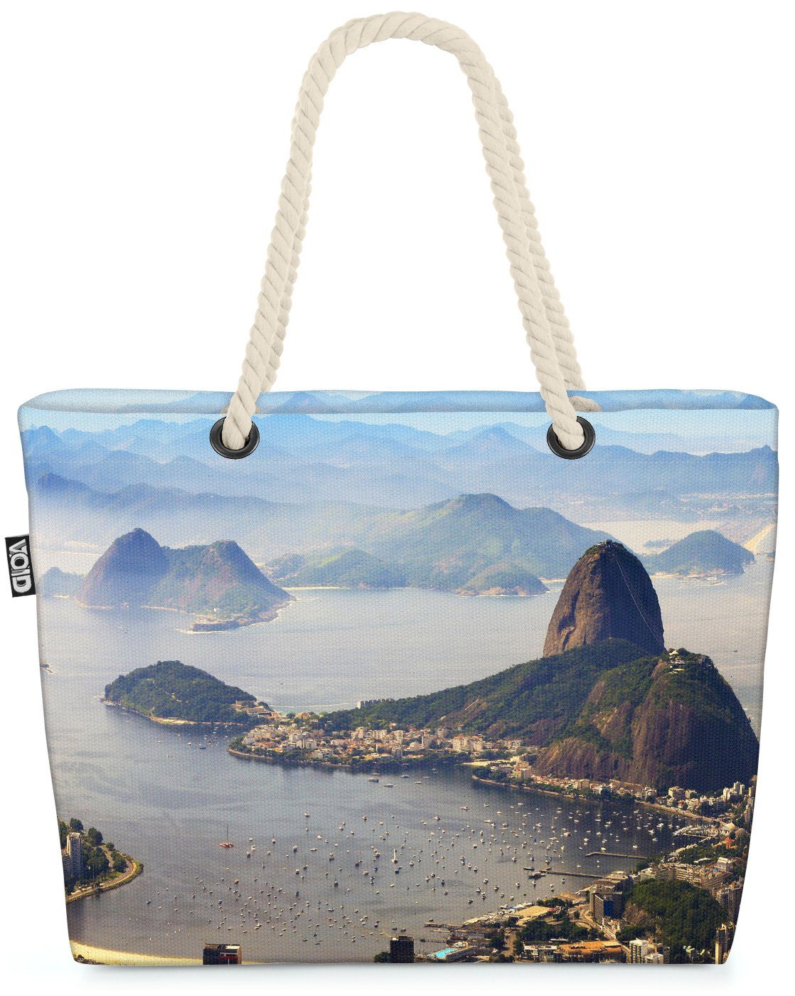 VOID Strandtasche (1-tlg), Zuckerhut Rio Beach Bag Rio de Janeiro Cocovado Mountain Berg Großstadt