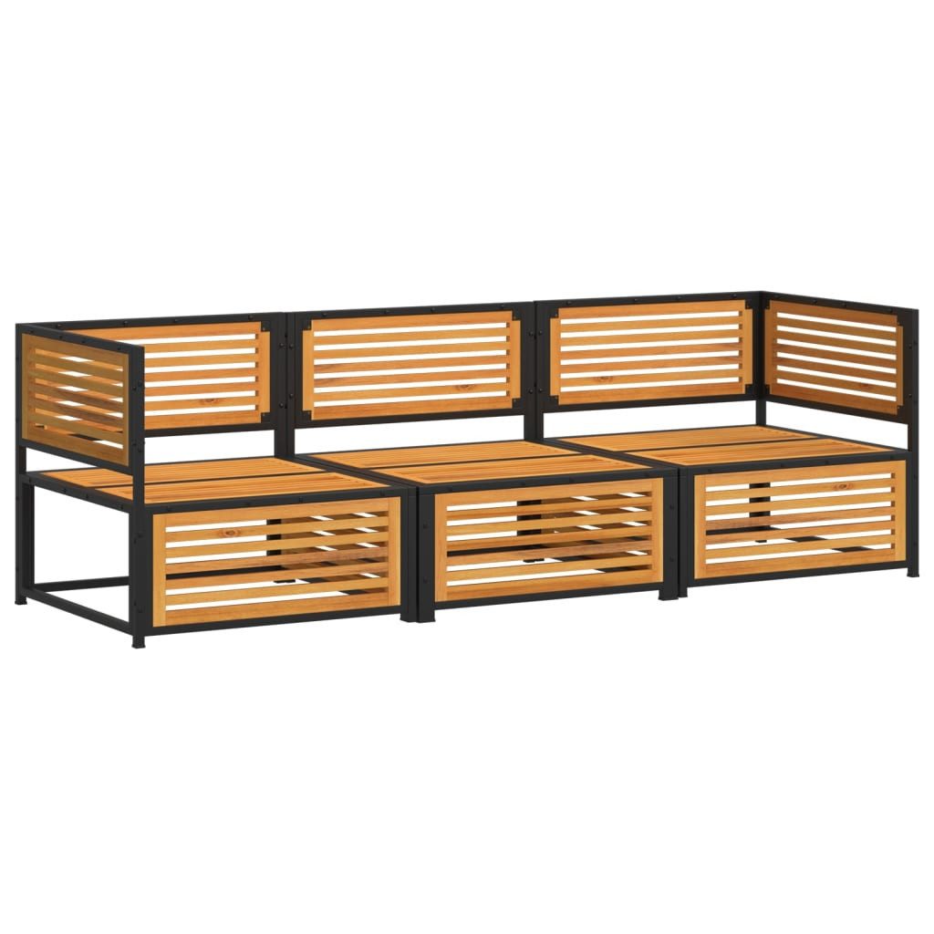 vidaXL Gartenlounge-Set 3-tlg. Garten-Sofagarnitur mit Kissen günstig online kaufen