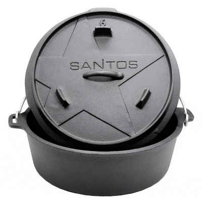 Santos Feuertopf »SANTOS BBQ Dutch Oven 6qt mit (ohne) Füße«, Gusseisen