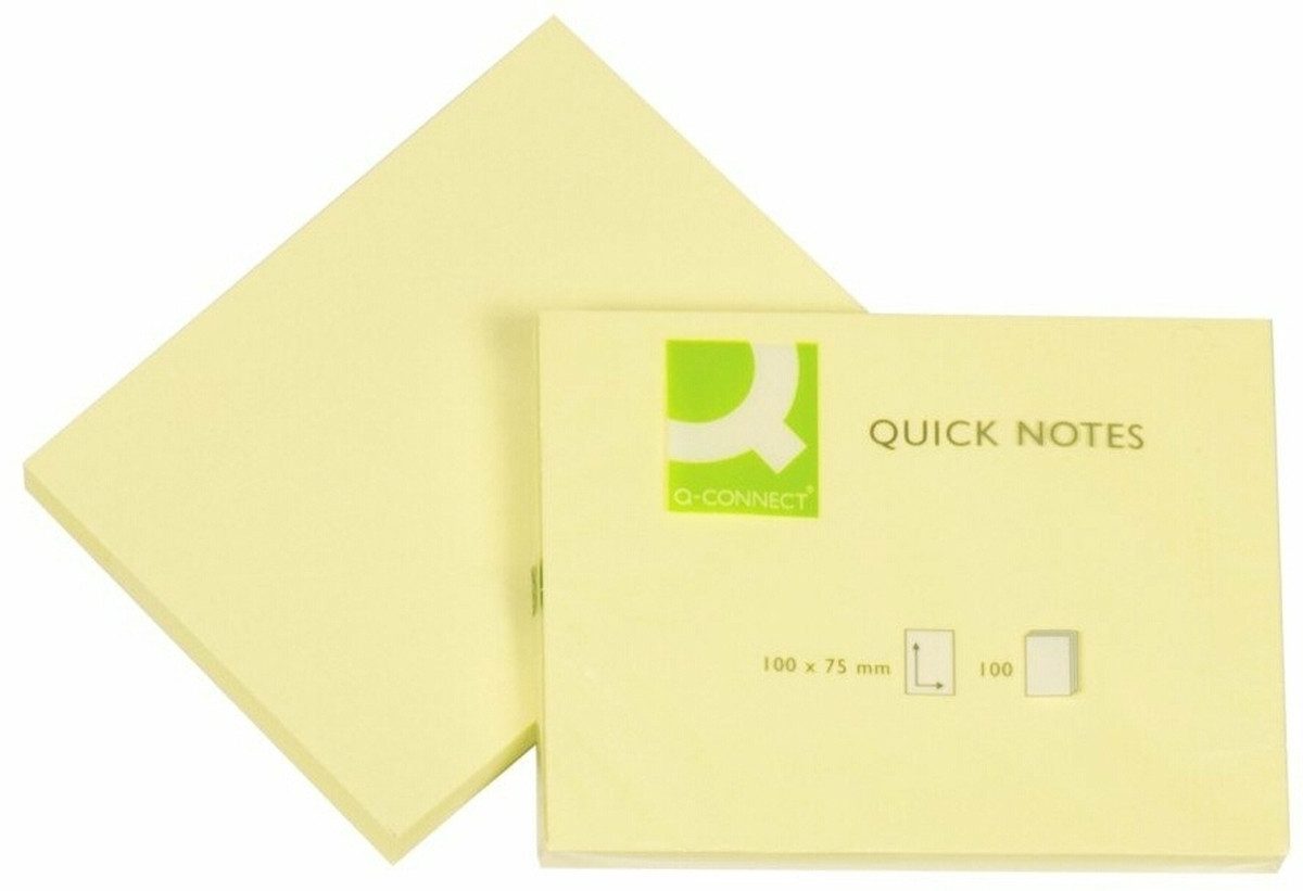Connect Haftnotizblock Haftnotizen 76x102mm 100 Blatt gelb (12 Stück)