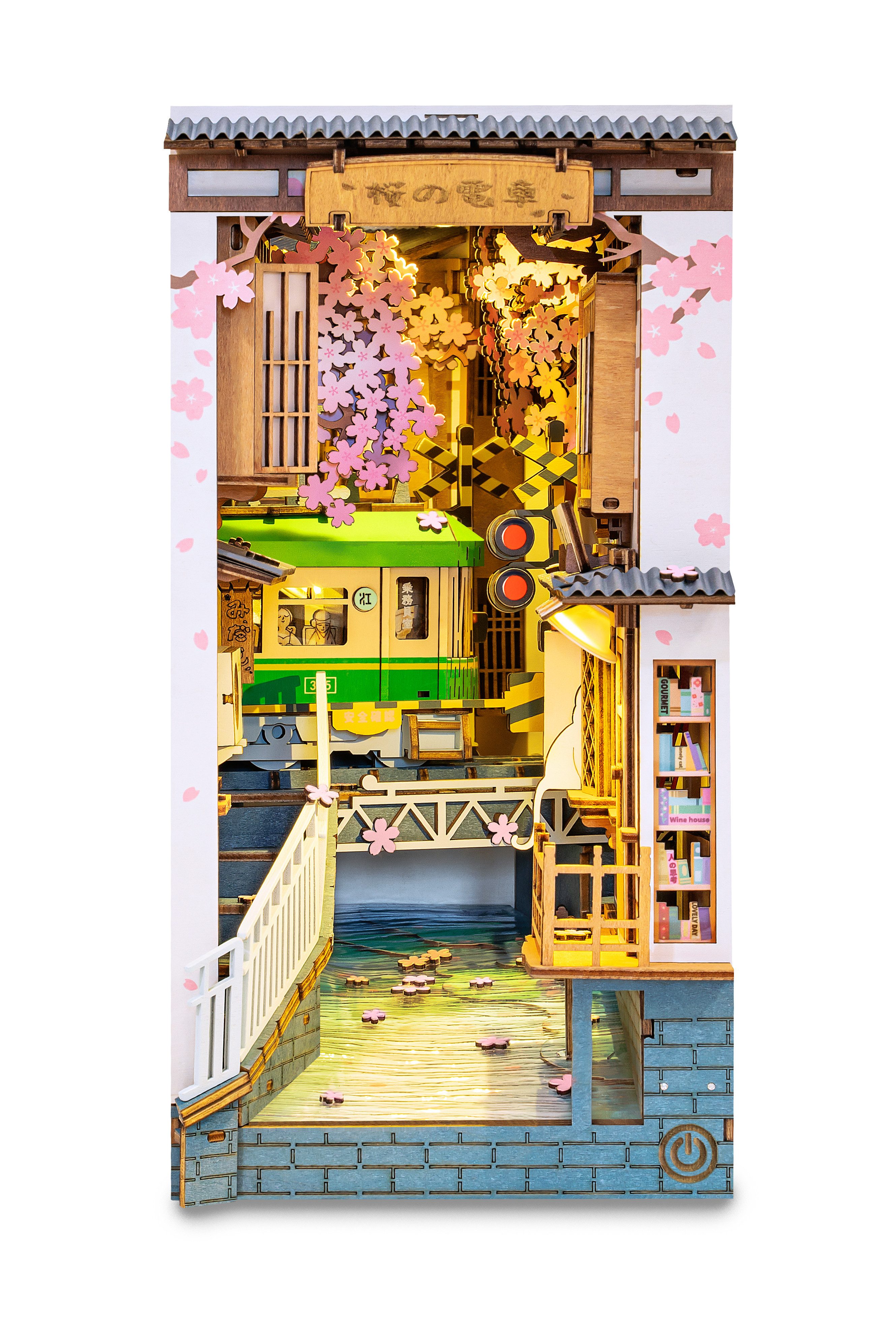 ROLIFE 3D-Puzzle Sakura Densya DIY Book Nook Bausatz, 340 Puzzleteile