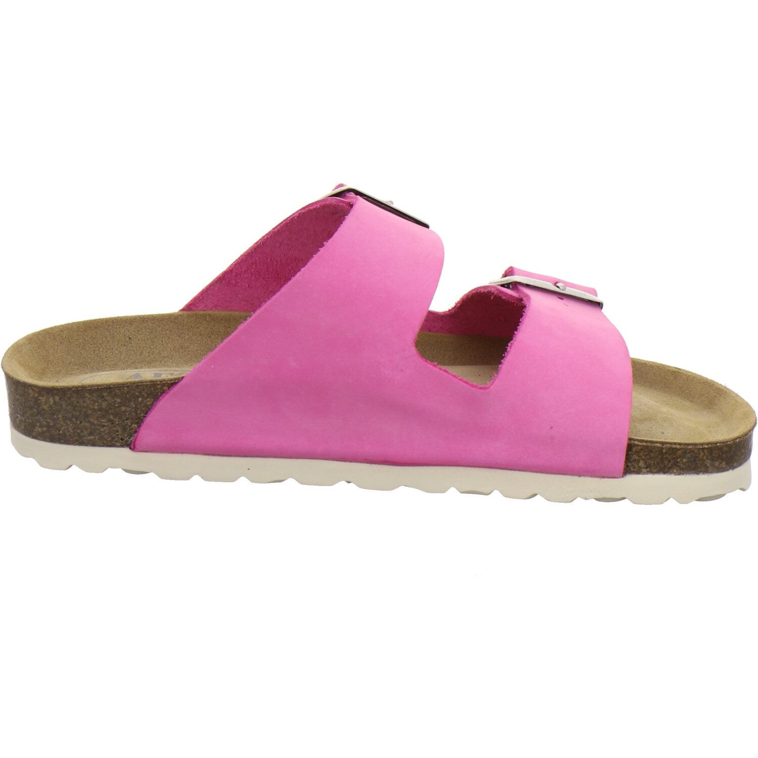 AFS-Schuhe 210007 Zweischnaller Pantolette für Damen mit Fußbett, bequeme Sandalen aus Leder